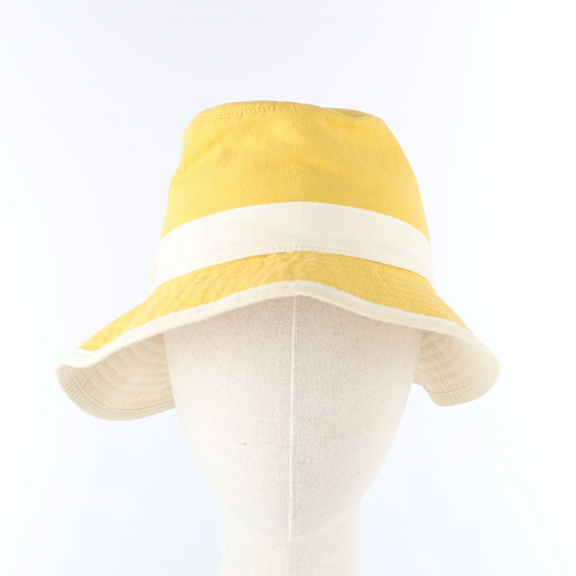 Pristine Hermès Sunflower Yellow Linen Blend Bucket Hat Small