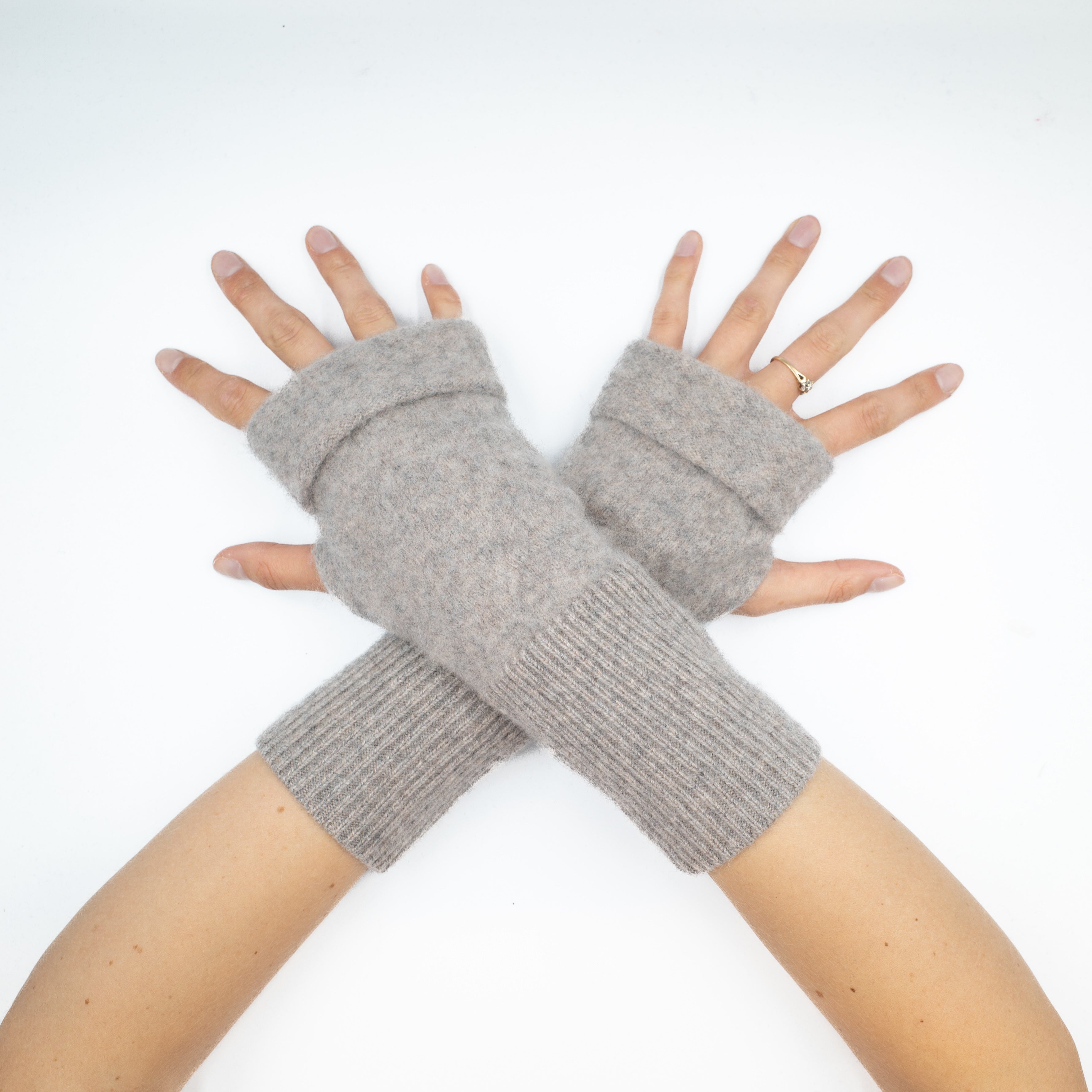 Mercury Grey Fingerless Gloves