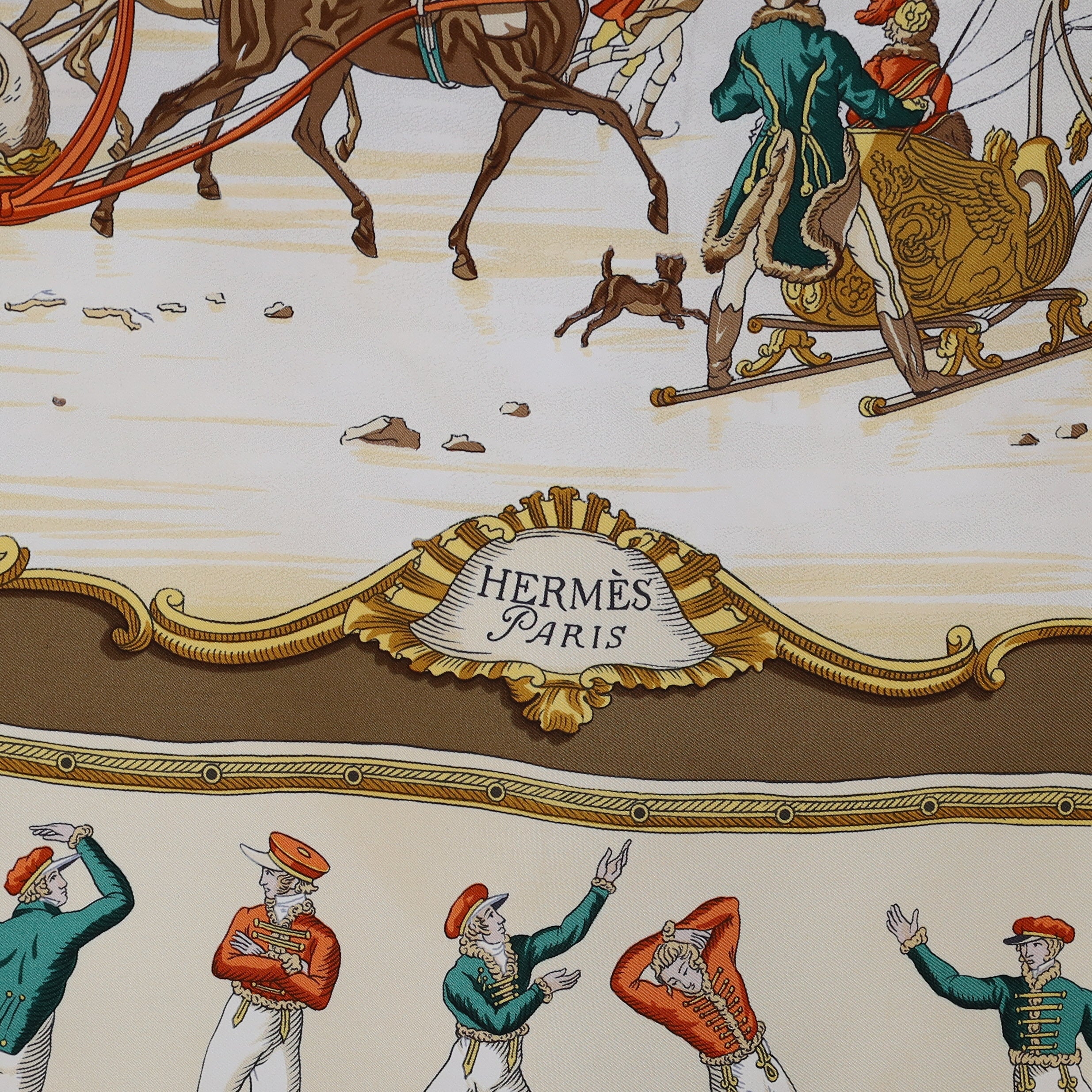 Hermès Les Plaisirs Du Froid Silk Scarf