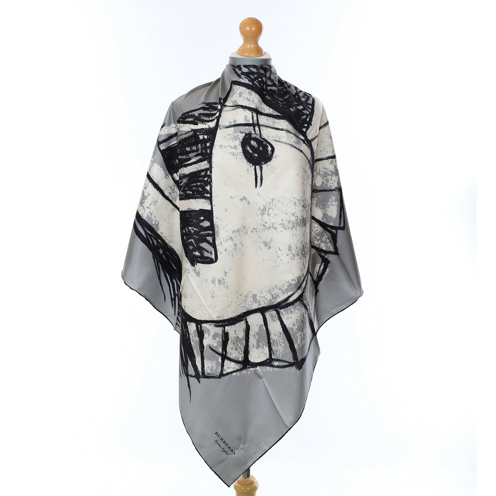 Brand New Burberry Roman Helmet Silk Scarf