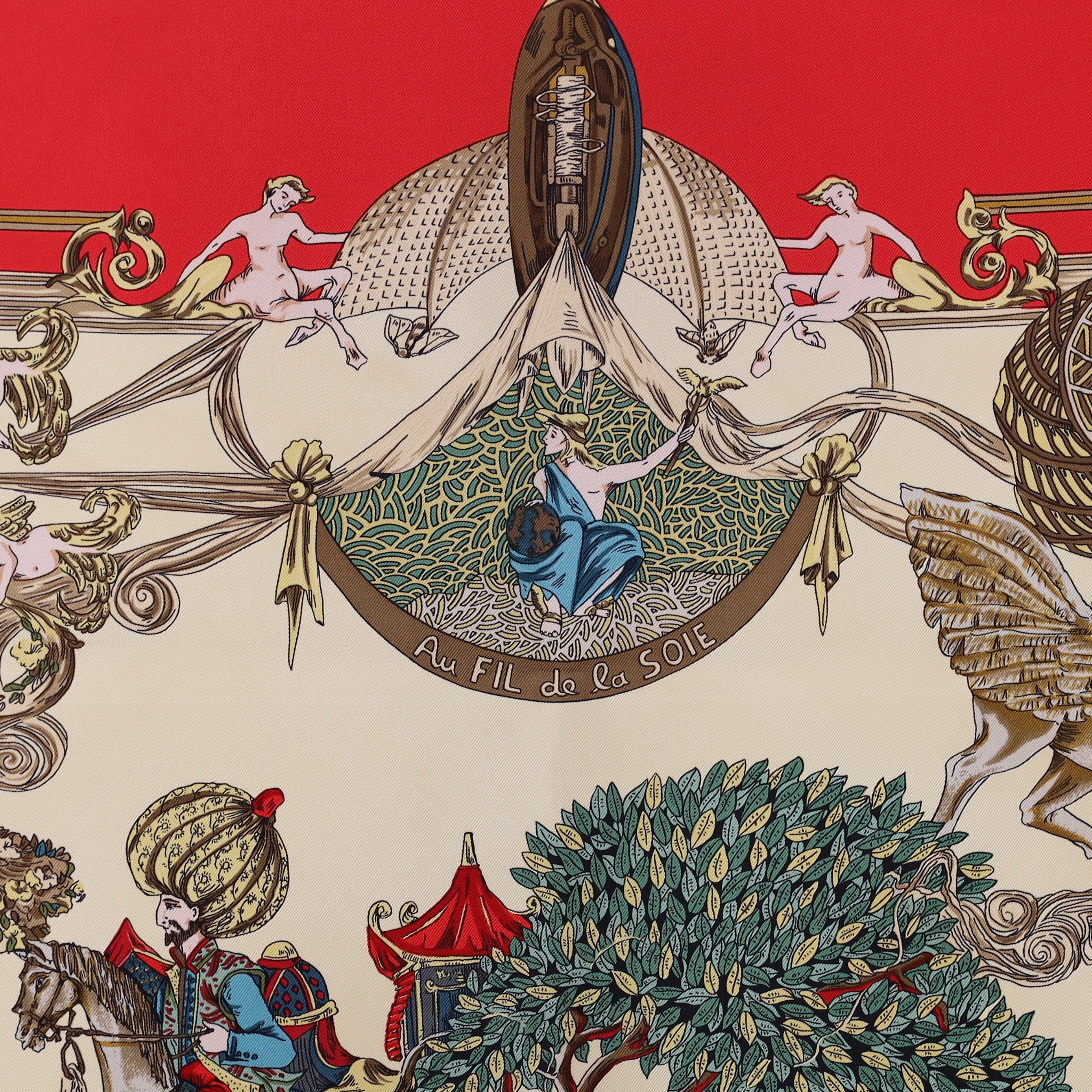 Hermès Au Fil De La Soie Silk Scarf