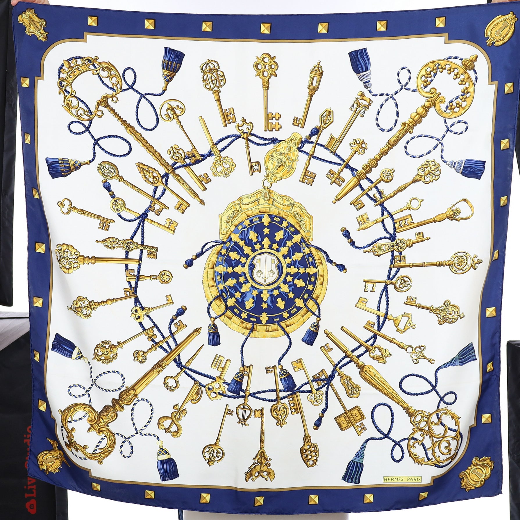 Hermès Les Clefs Silk Scarf