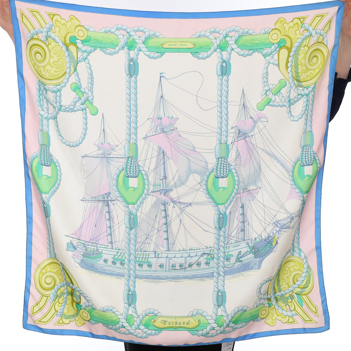 Hermès Tribord Vintage Silk Scarf