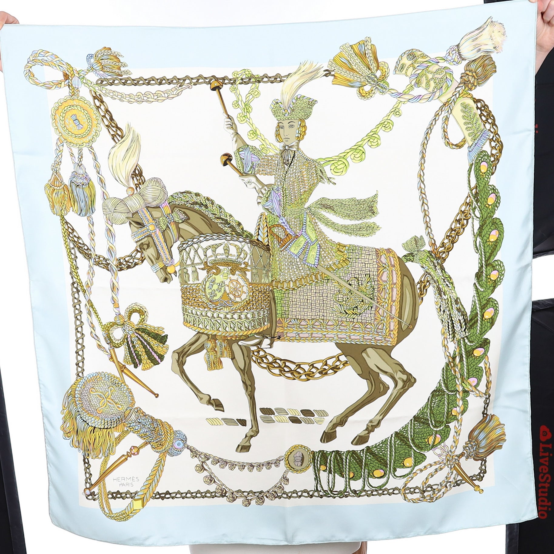 Hermès Le Timbalier Silk Scarf Quite Rare