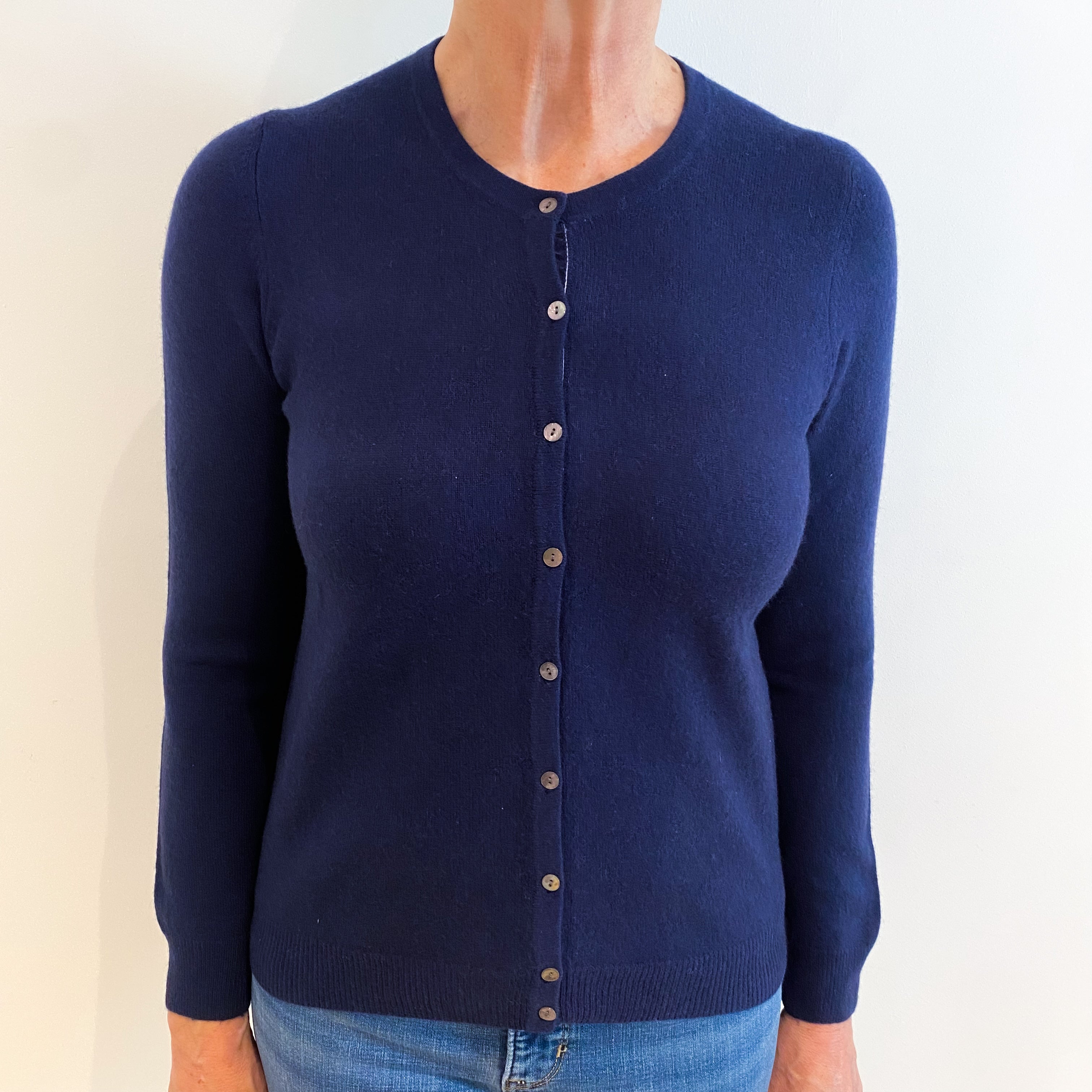 Midnight Blue Cashmere Cardigan Medium
