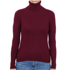 Mulberry Purple Cashmere Polo Neck Jumper Small