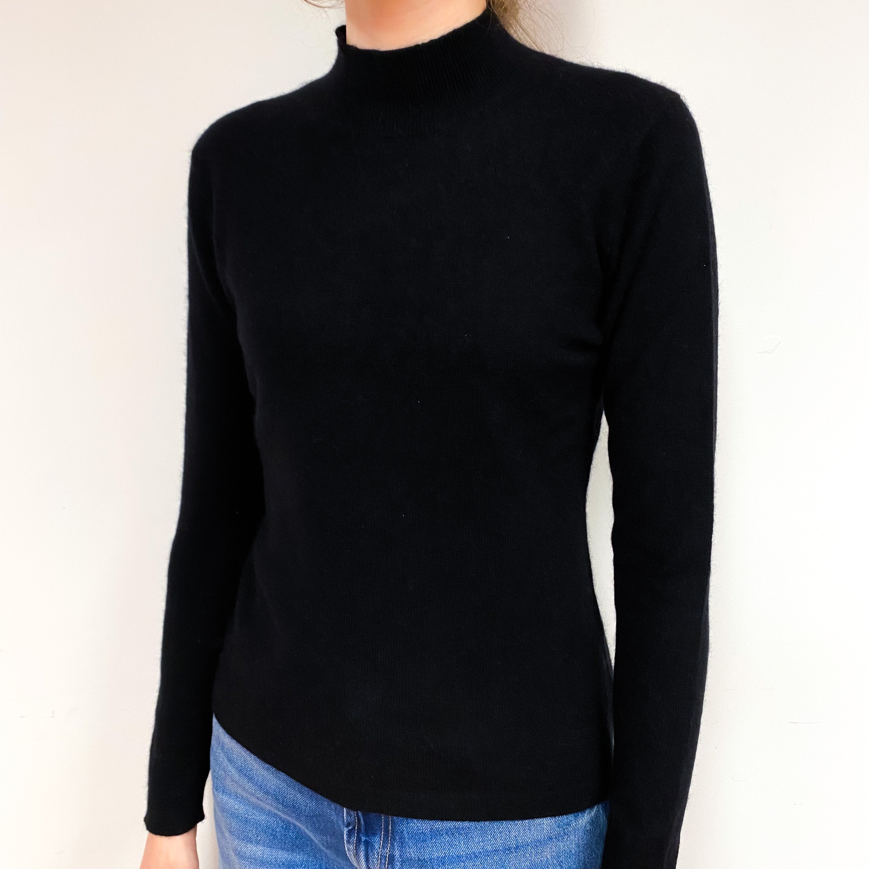 Black Cashmere Turtle Neck Jumper Extra Small