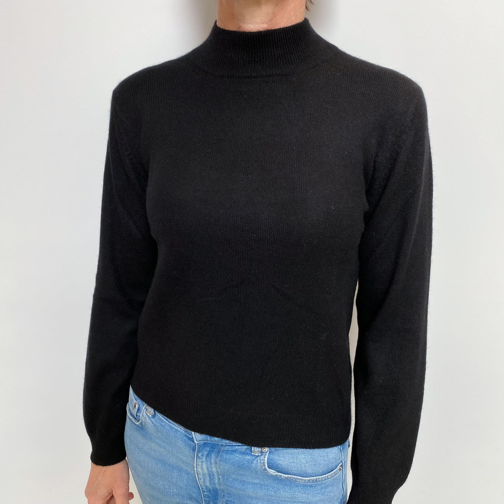 Black Cashmere Turtle Neck Jumper Small