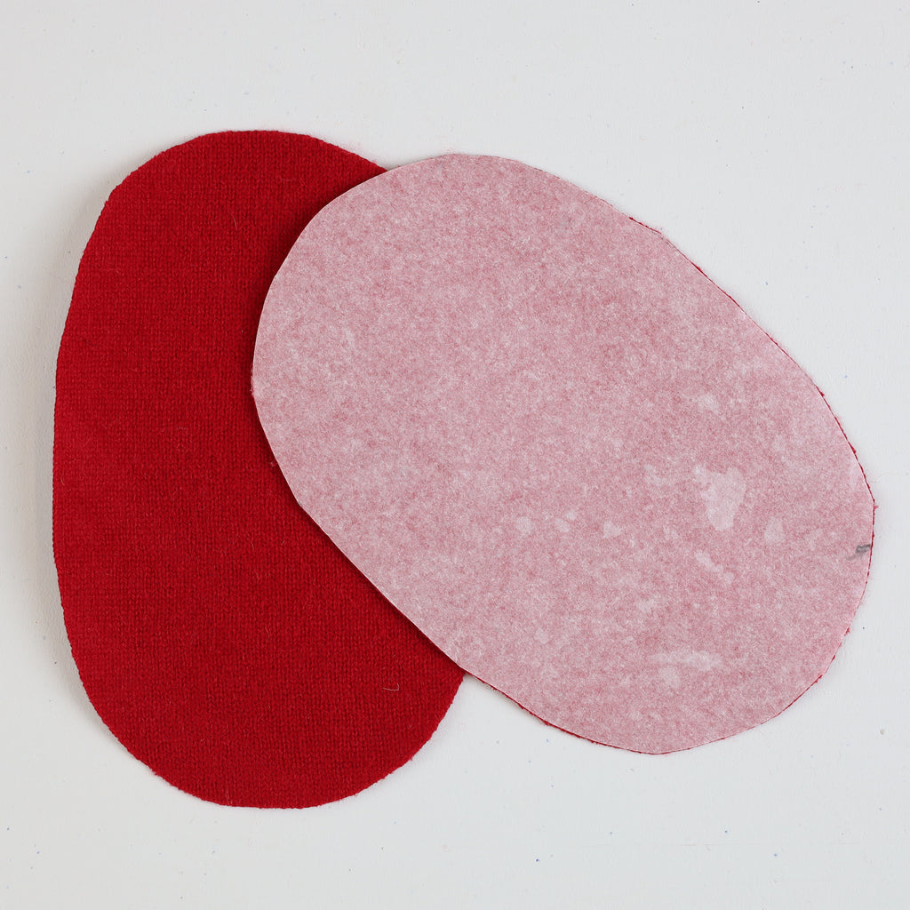 Red Elbow Patches for Machine Use - Large