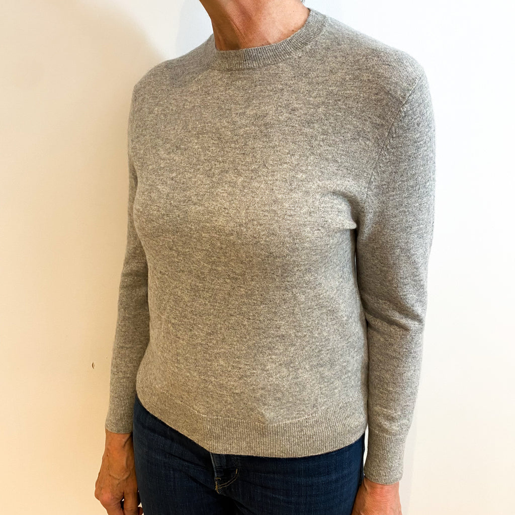Smoke Grey Cashmere Crew Neck Jumper Medium