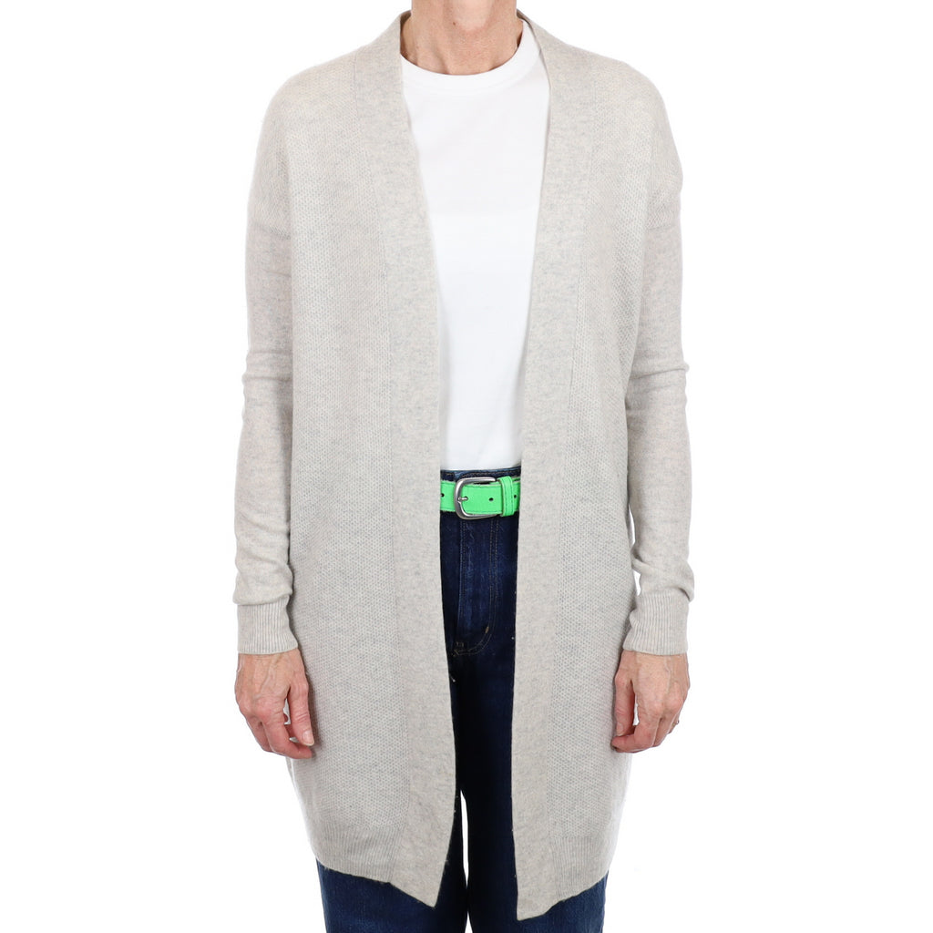 White Company Mist Grey Cashmere Edge To Edge Cardigan Small