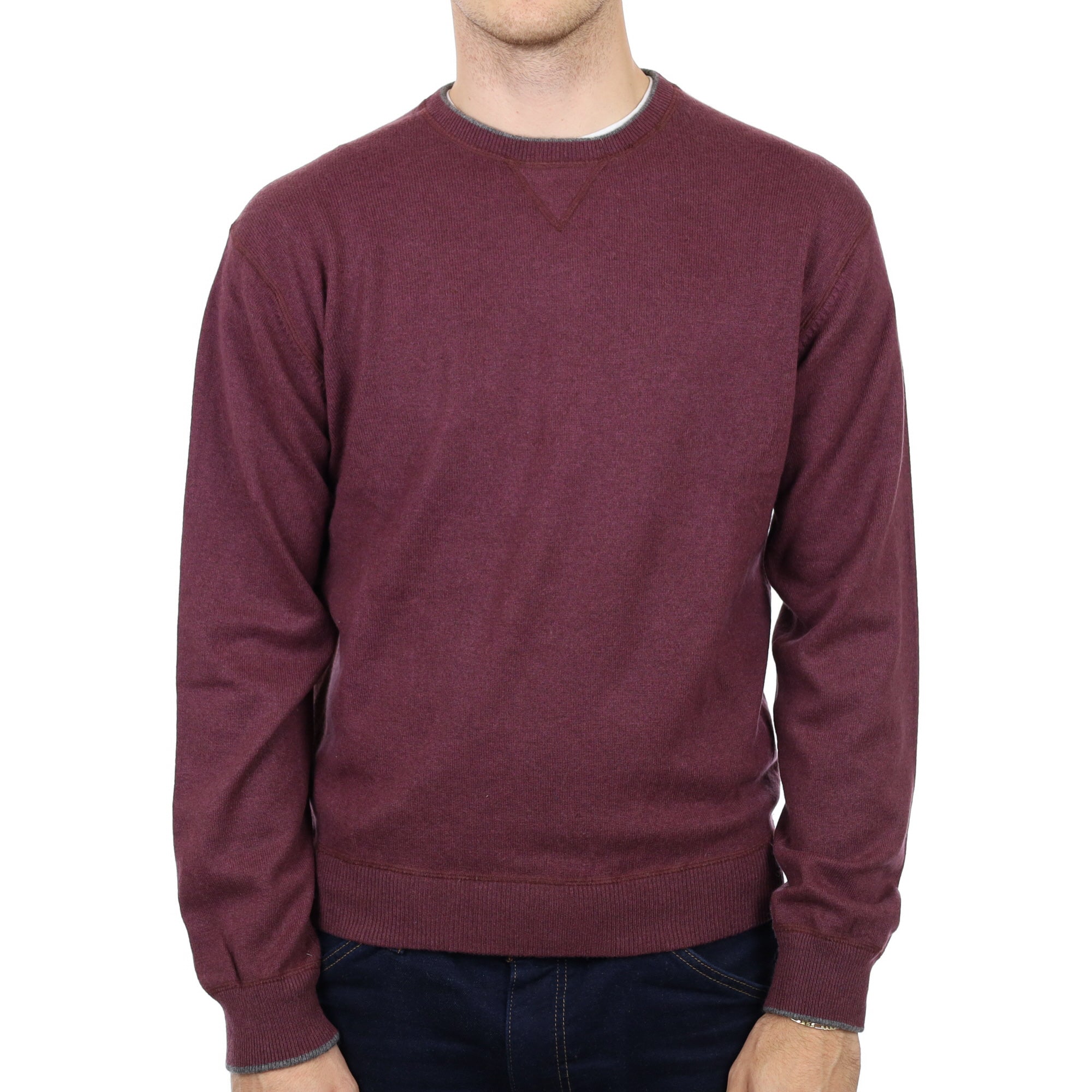 Men's Patagonia Grape Purple Cashmere Crew Neck Jumper Medium