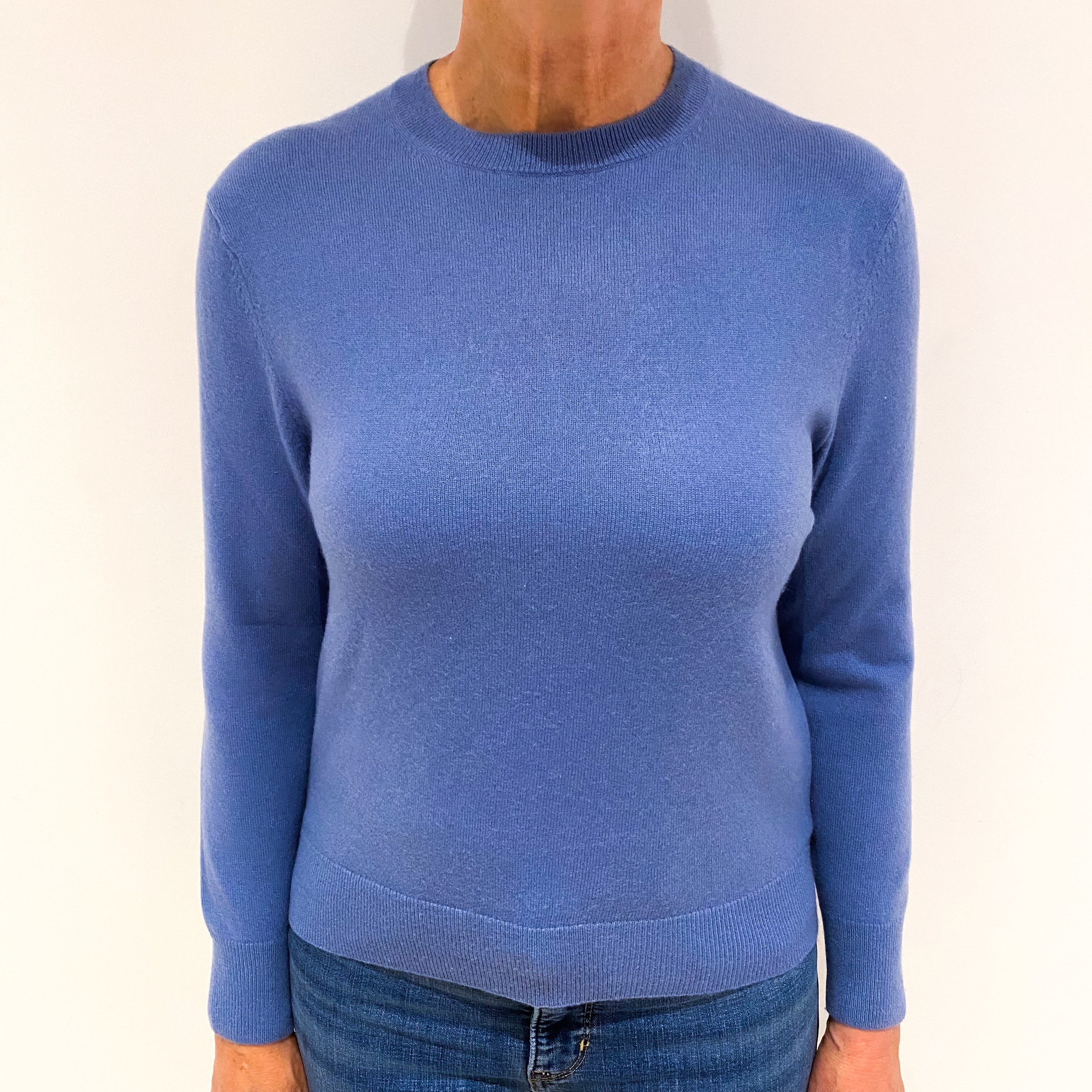 Airforce Blue Cashmere Crew Neck Jumper Medium
