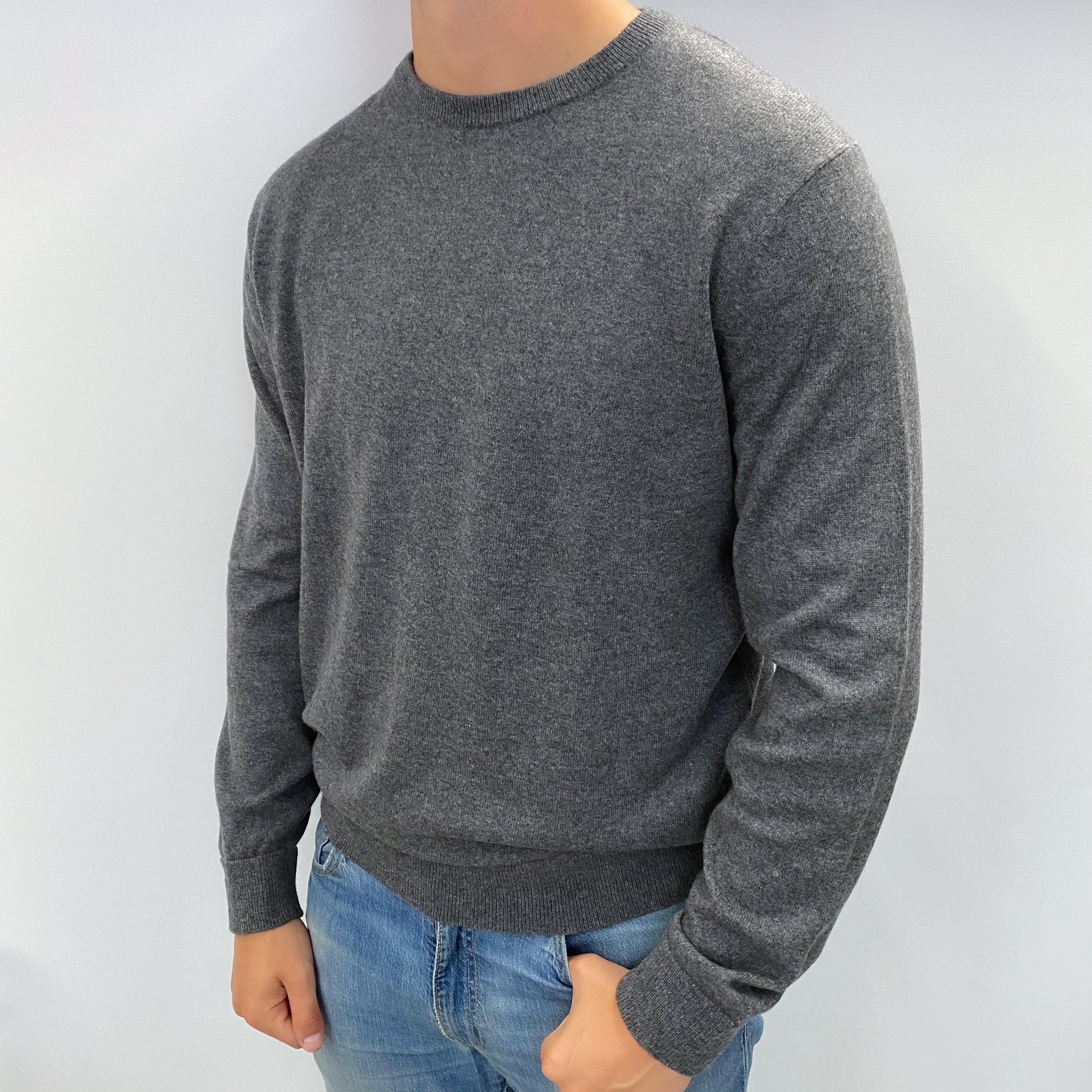 Men’s Everlane Slate Grey Cashmere Crew Neck Jumper XXL