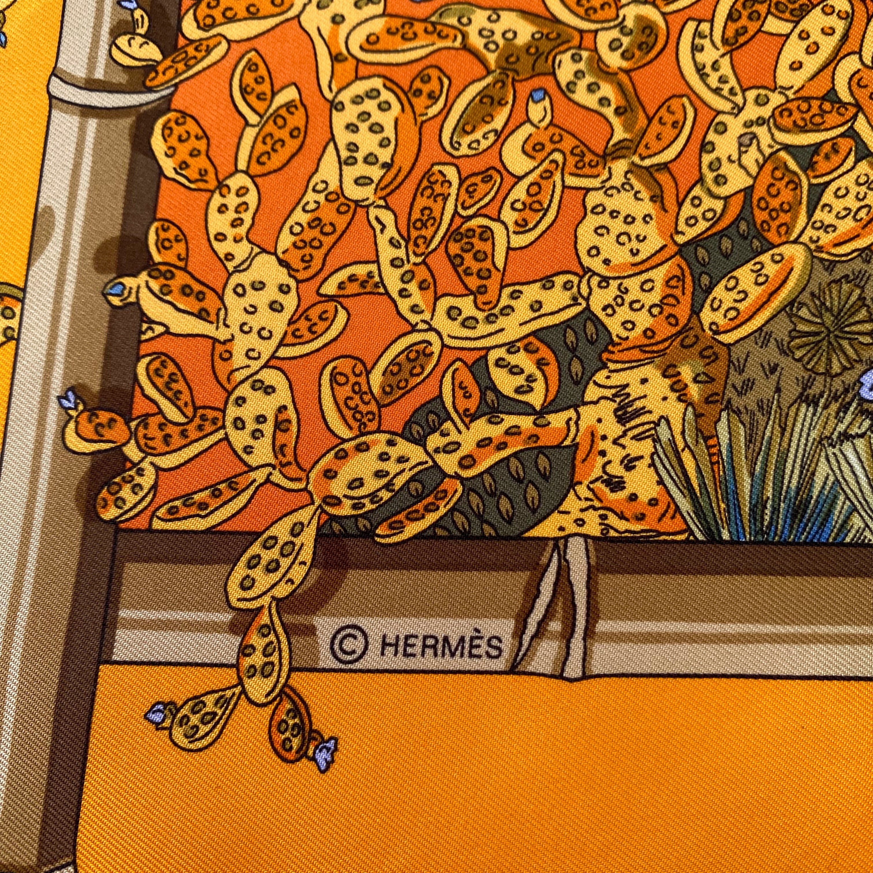 Boxed Hermès Jardins D’hiver Silk Scarf