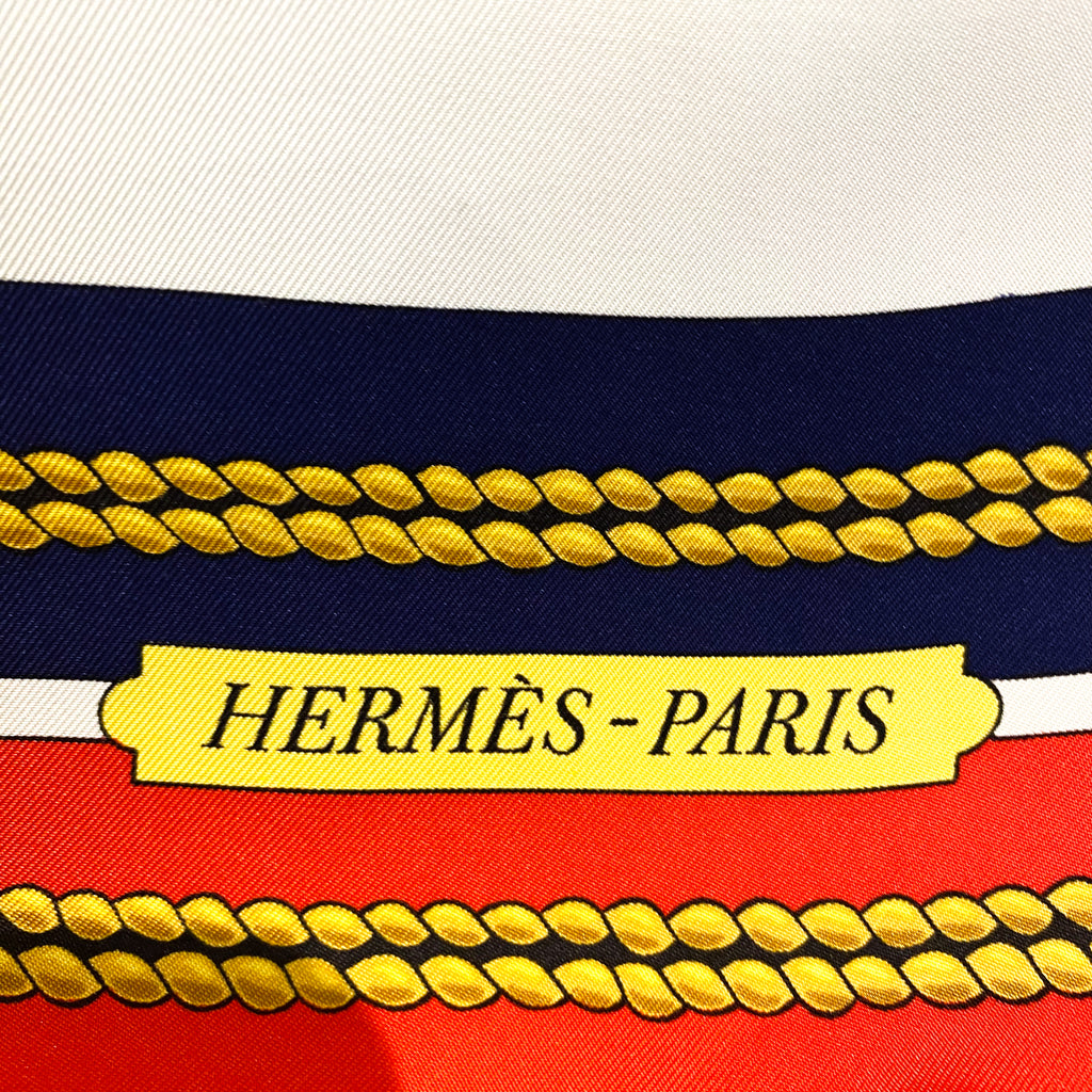 Boxed Hermes Chateaux d’ Arriere 1974 Designer Silk Scarf