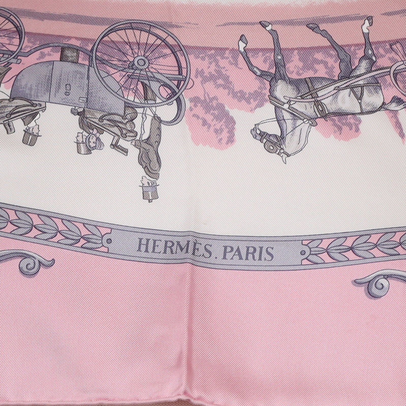 Pristine Hermès La Promenade de Longchamps Silk Scarf