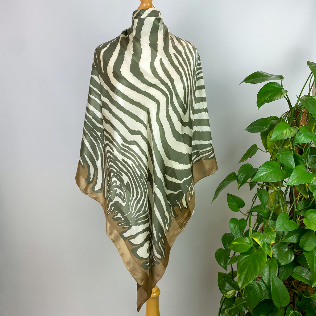 Guy Laroche Animal Print Silk Scarf