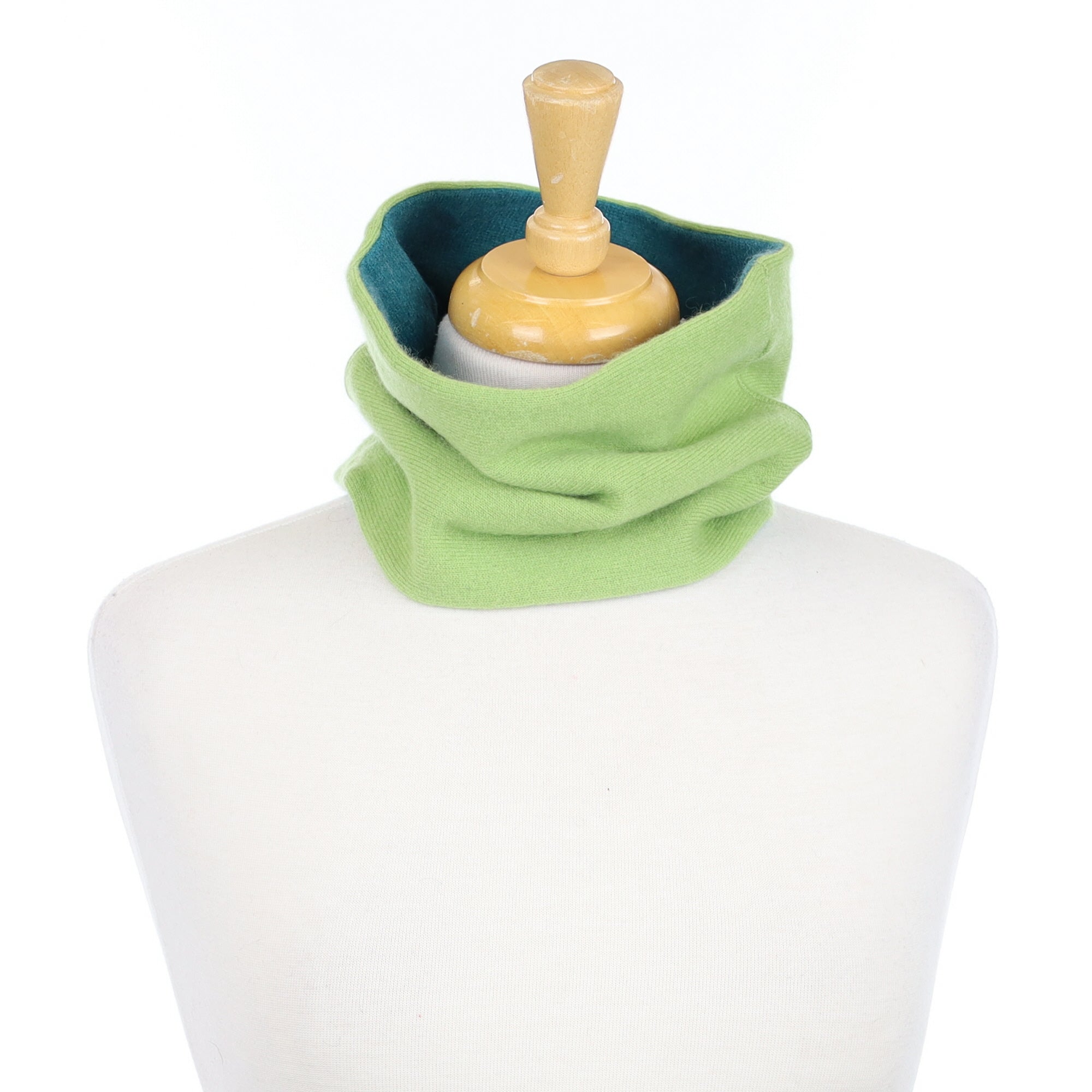 Pear Green and Teal Blue Neck Warmer