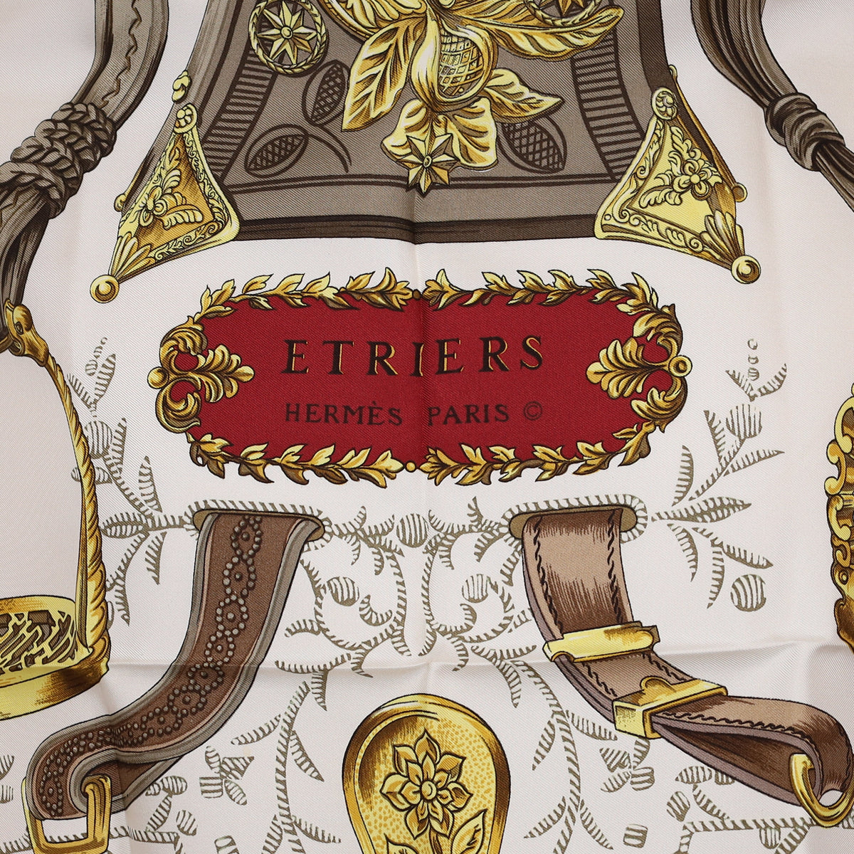 Brand New Boxed Hermès Etriers Silk Scarf