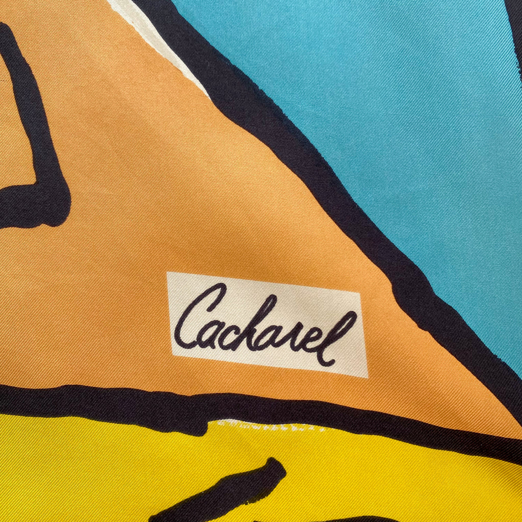 Cacharel Abstract Vintage Silk Scarf