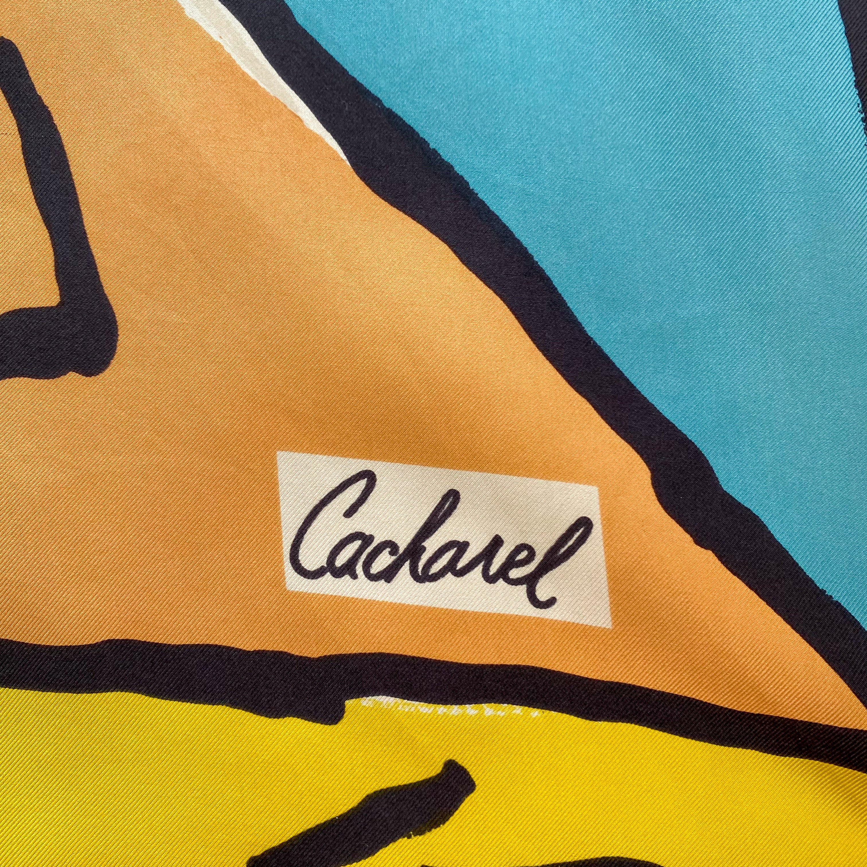 Cacharel Abstract Vintage Silk Scarf