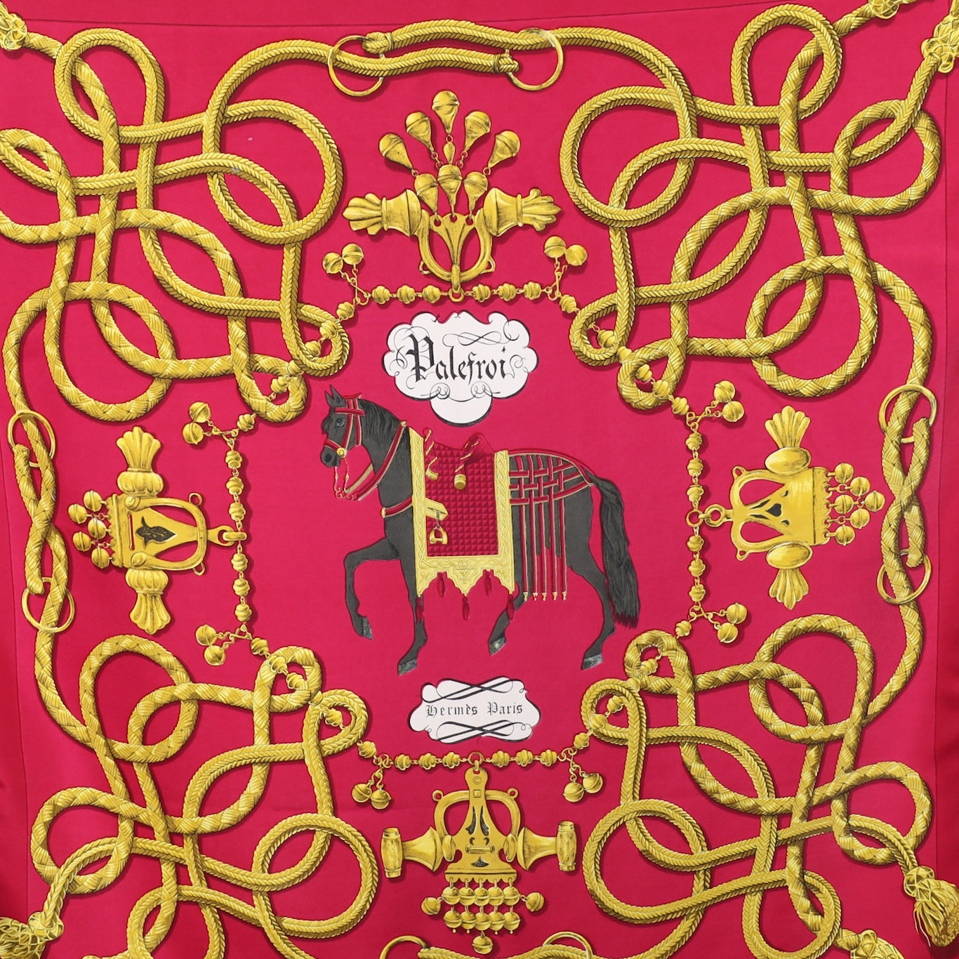 Hermès Palefroi Vintage Silk Scarf