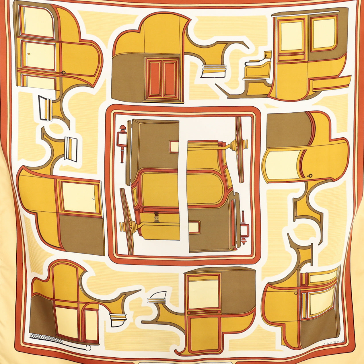 Hermès Les Coupès Silk Scarf