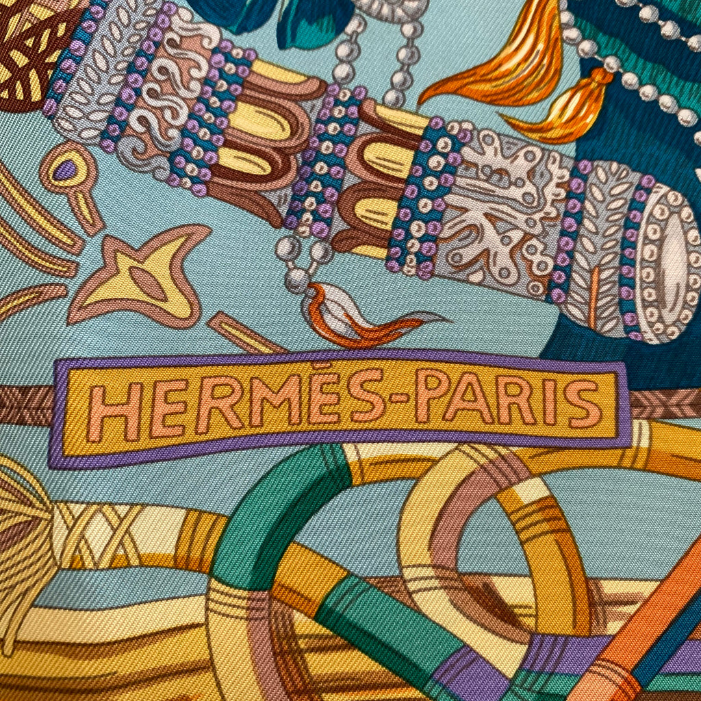 Hermès Au Fil Du Carré Silk Scarf Quite Rare