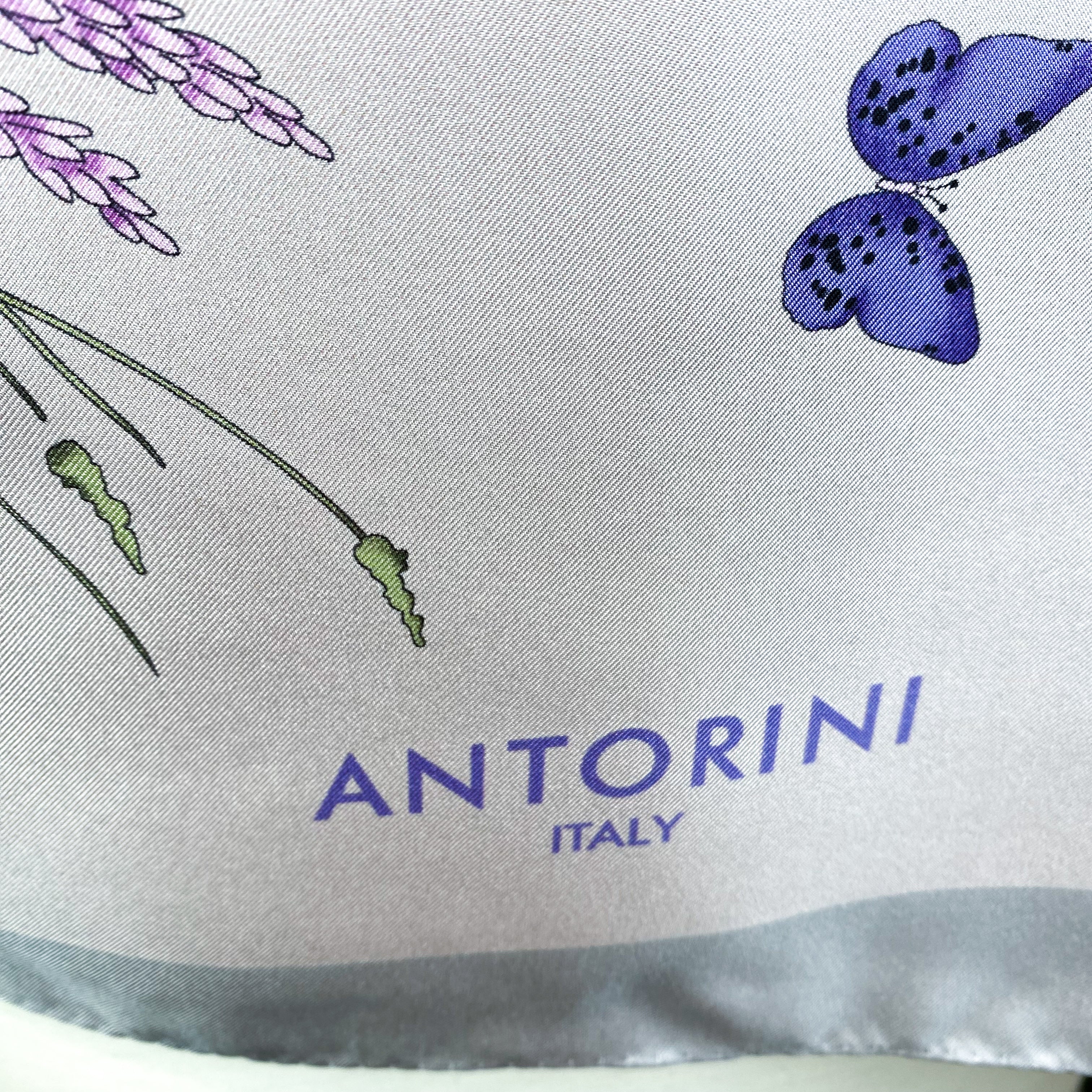 Brand New Antorini Floral Designer Silk Scarf