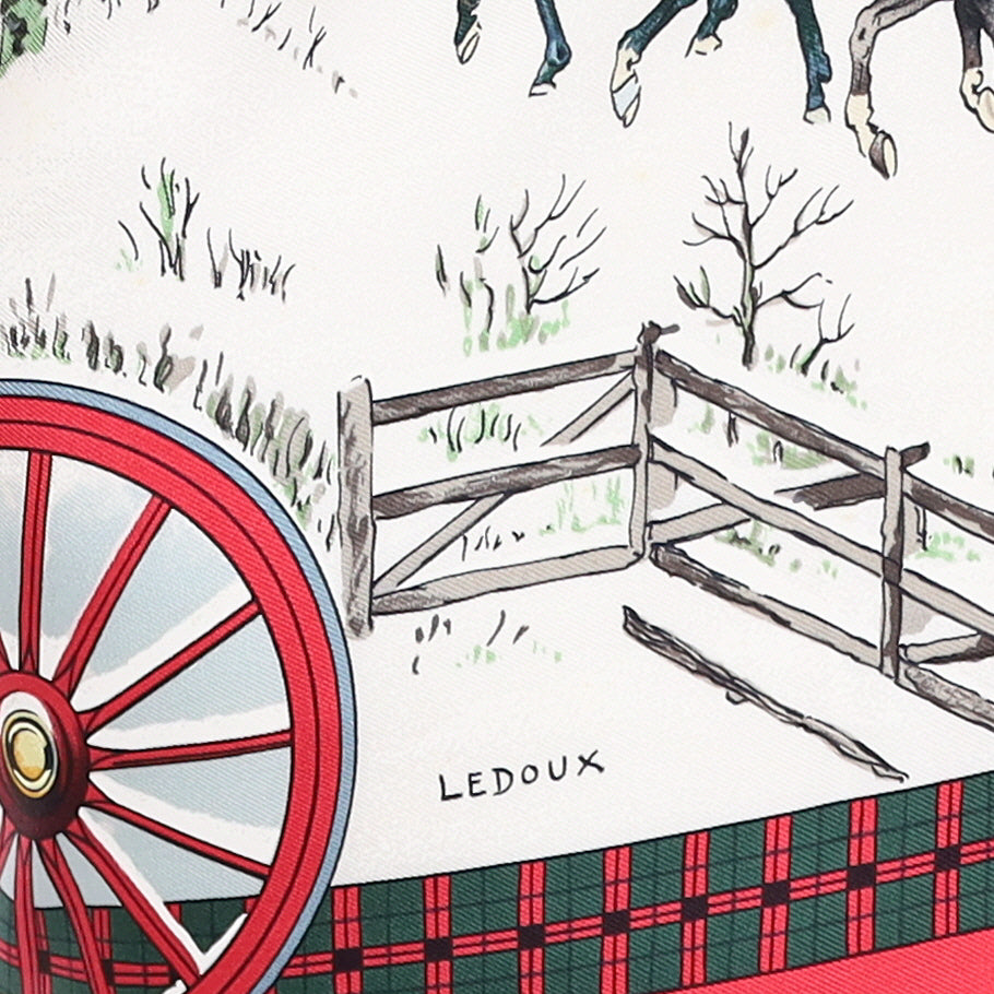 Hermès L’hiver en Poste Silk Scarf