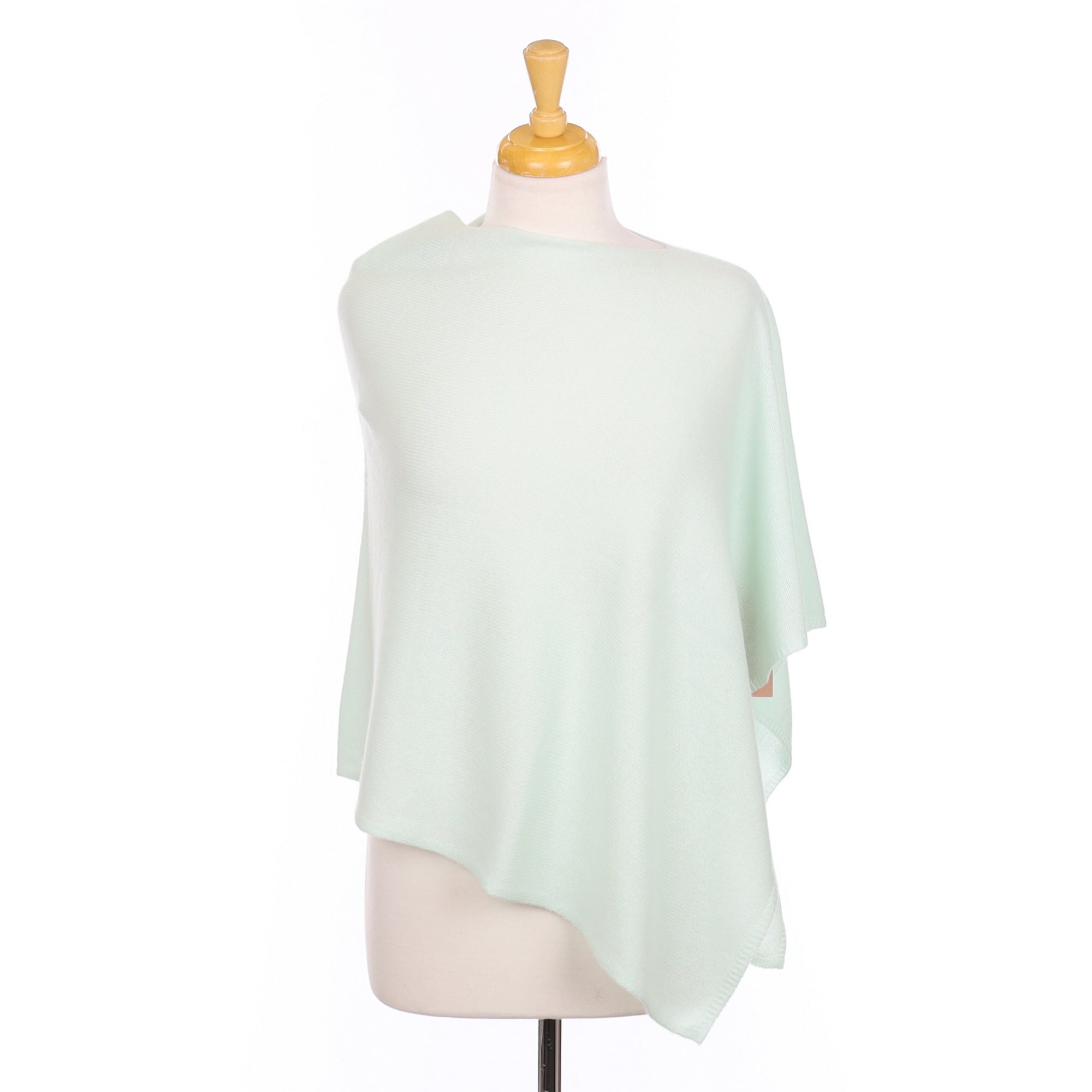 Pale Mint Green Cashmere Poncho