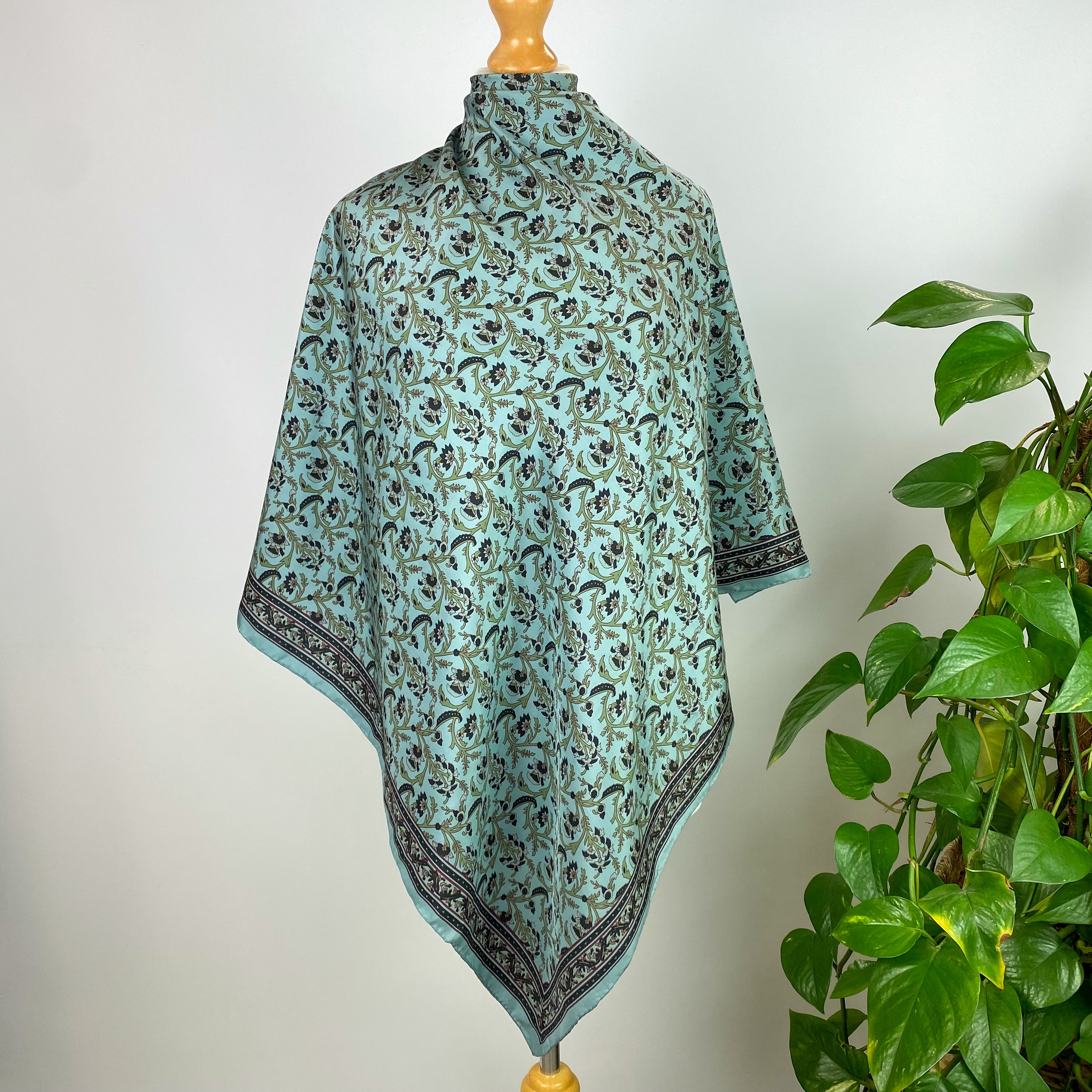 Lightweight Floral Silk Scarf