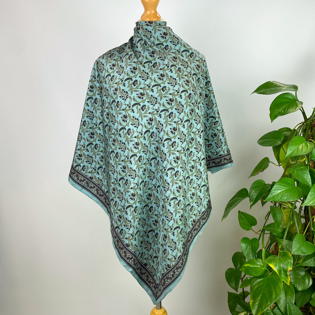 Lightweight Floral Silk Scarf