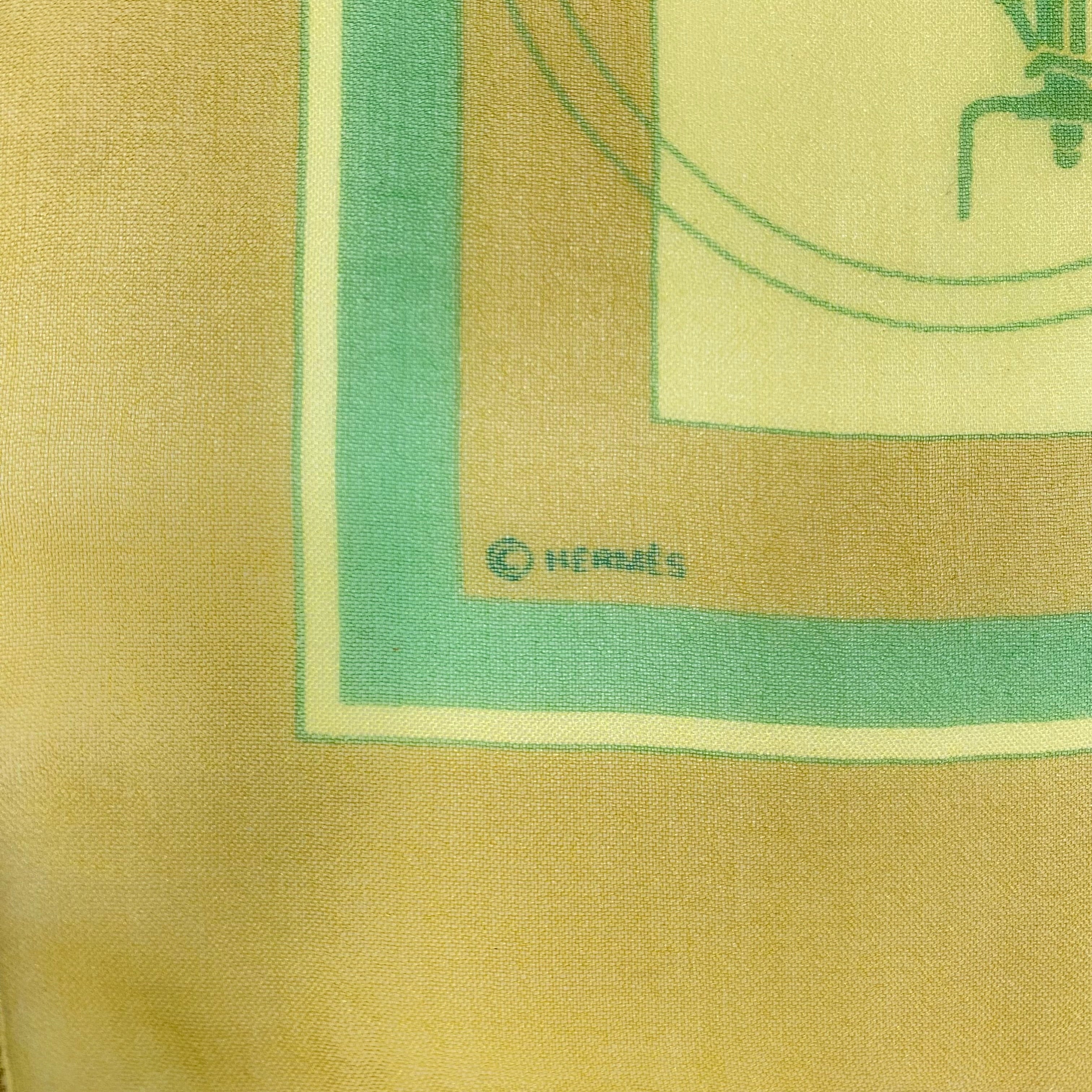 Hermès Ex-Libris Mousseline 42 Silk Scarf