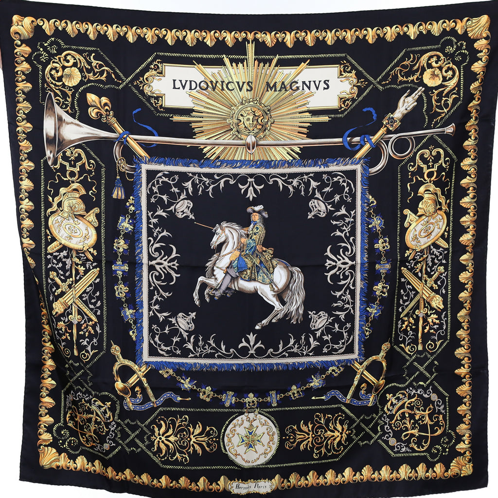 Hermès Lvdovicvs Magnvs Vintage Silk Scarf