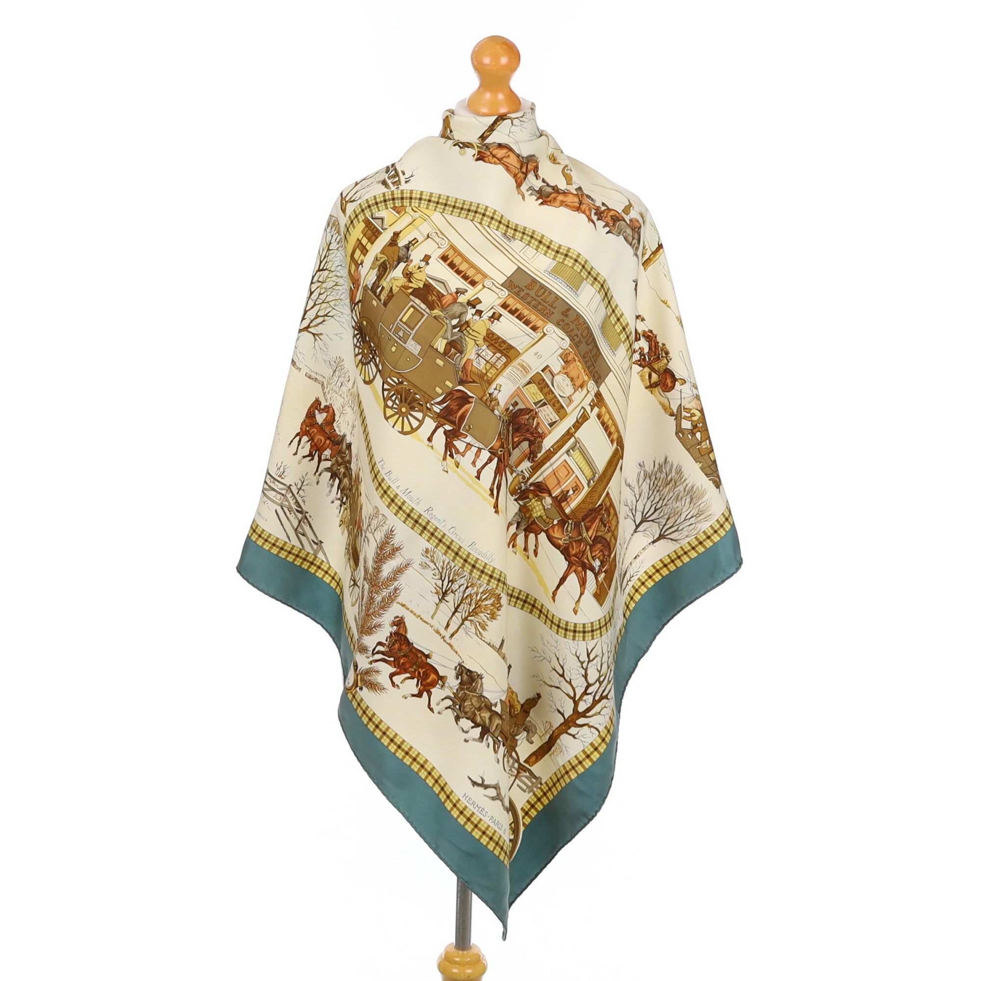 Hermès L’ Hiver En Poste Silk Scarf