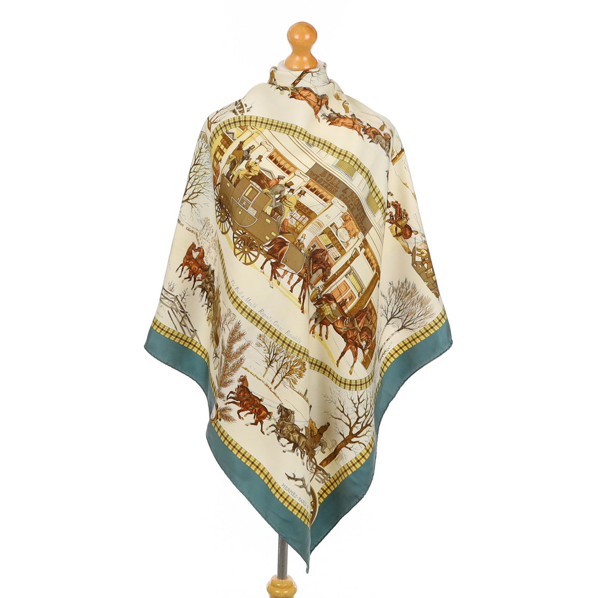Hermès L’ Hiver En Poste Silk Scarf