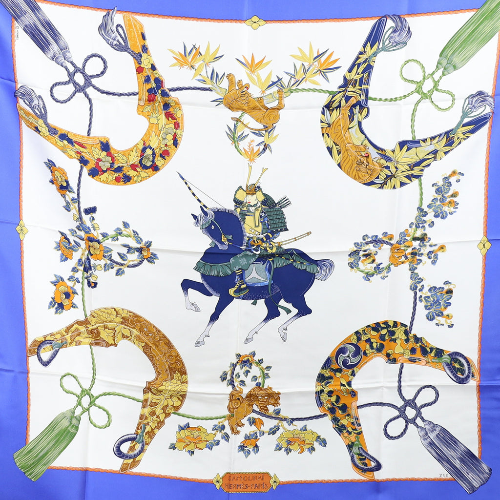 Brand New Boxed Hermès Samouraï Silk Scarf Quite Rare