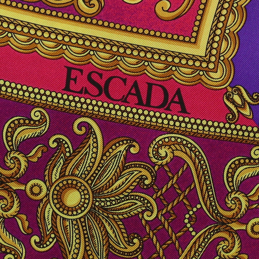 Escada Pink & Gold Silk Scarf