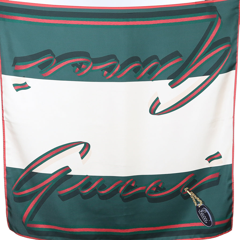 Brand New Gucci Striped Silk Scarf