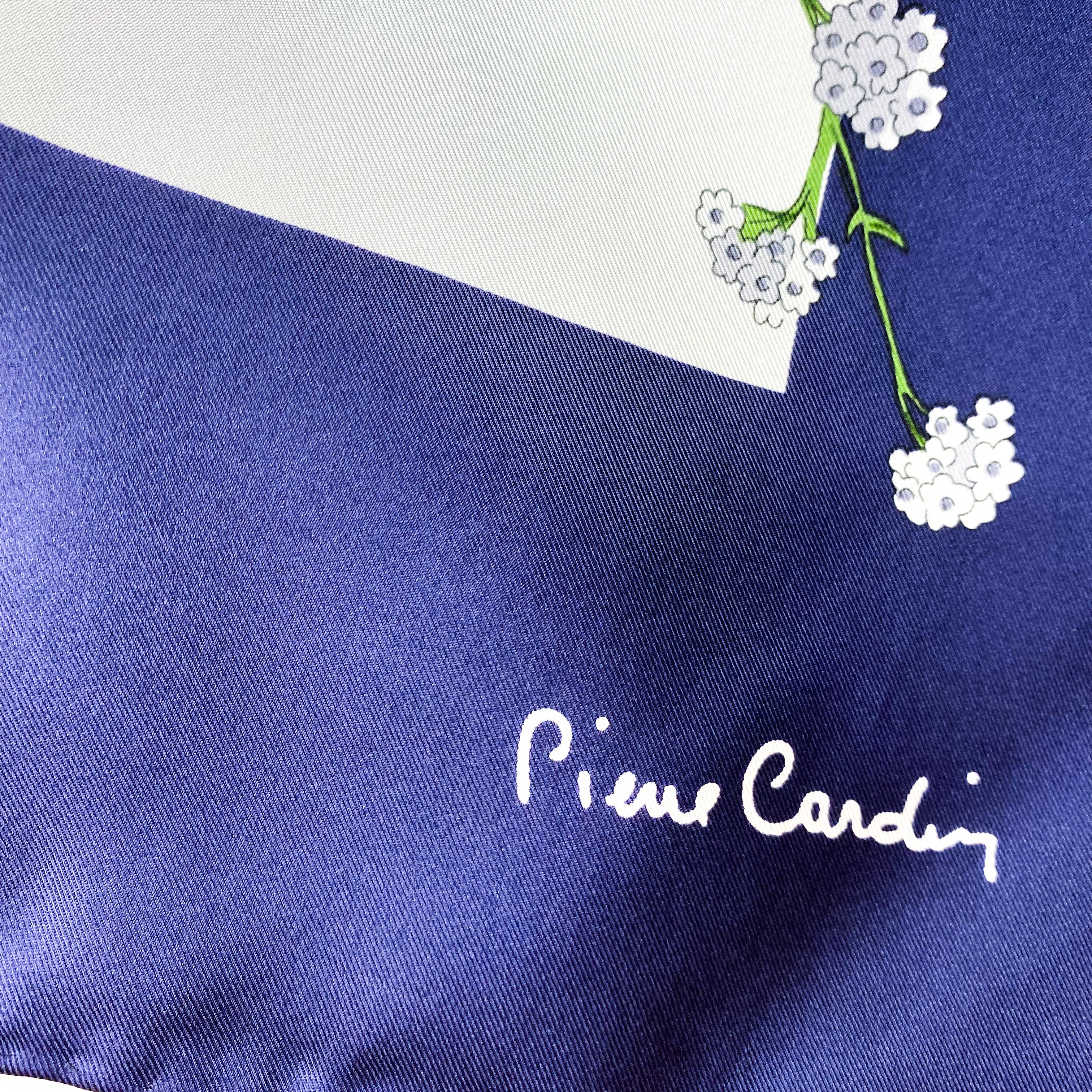 Immaculate Pierre Cardin Floral Vintage Silk Scarf