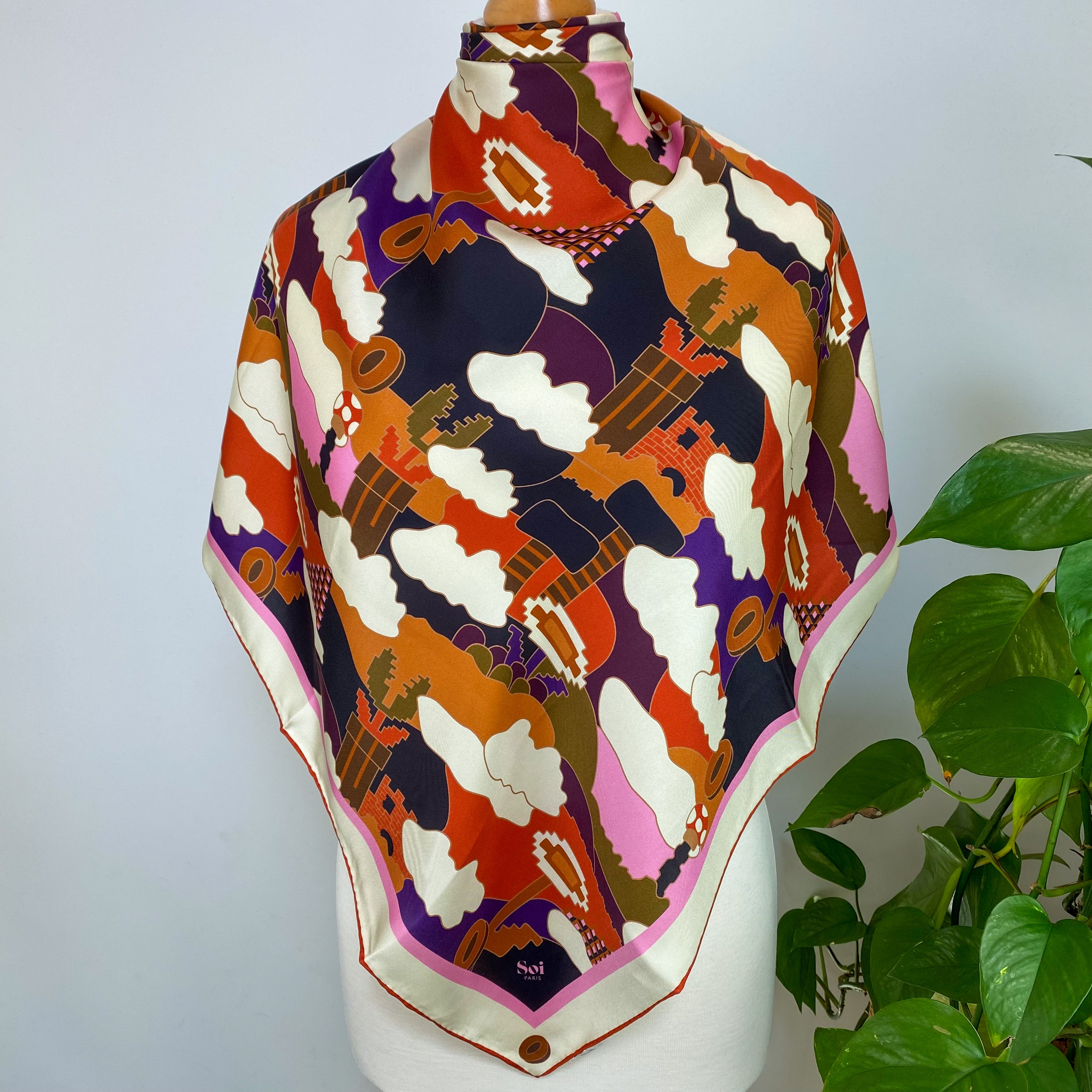 Brand New Boxed Soi Paris Silk Scarf