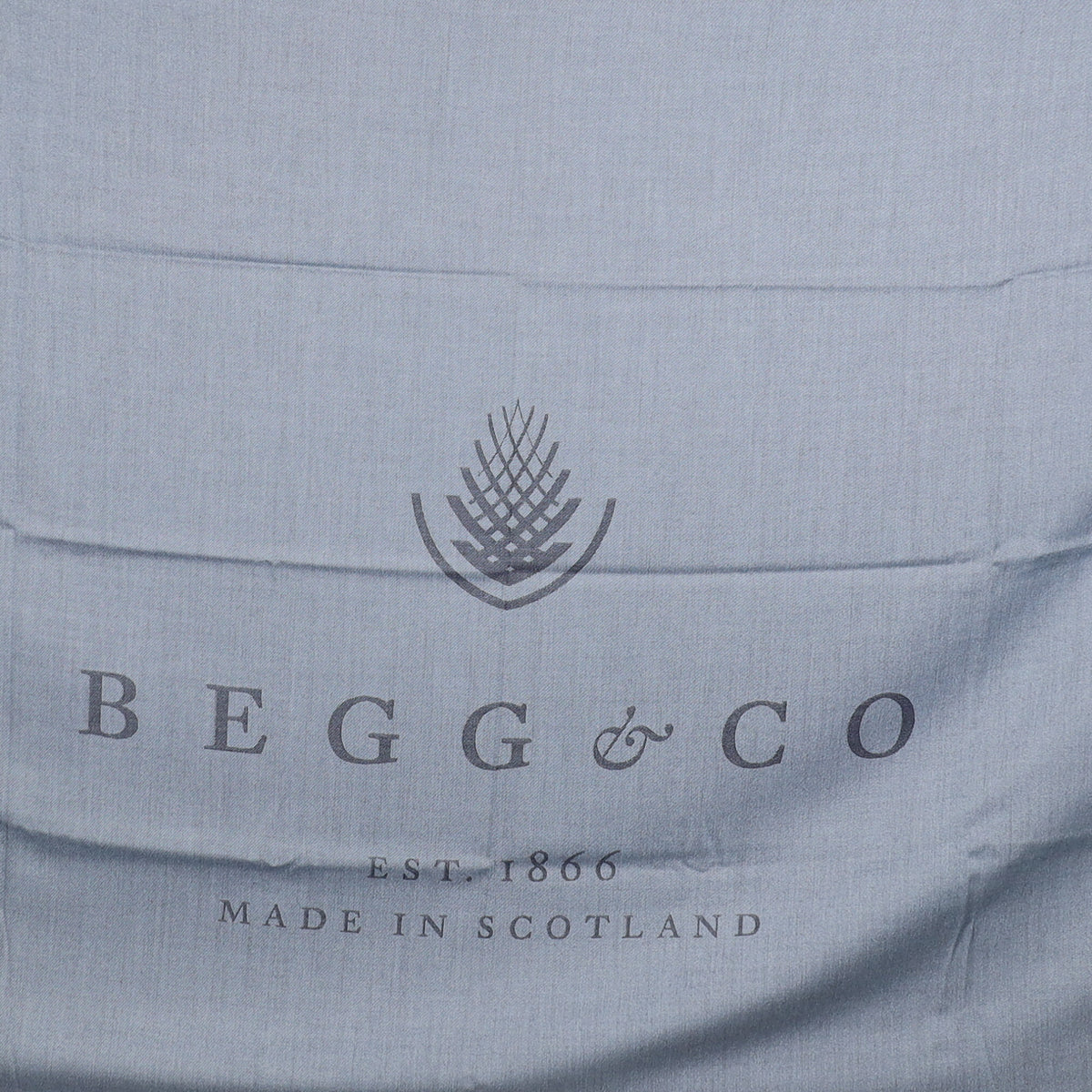 Scottish Begg & Co Denim Blue Woven Cashmere and Silk Wrap