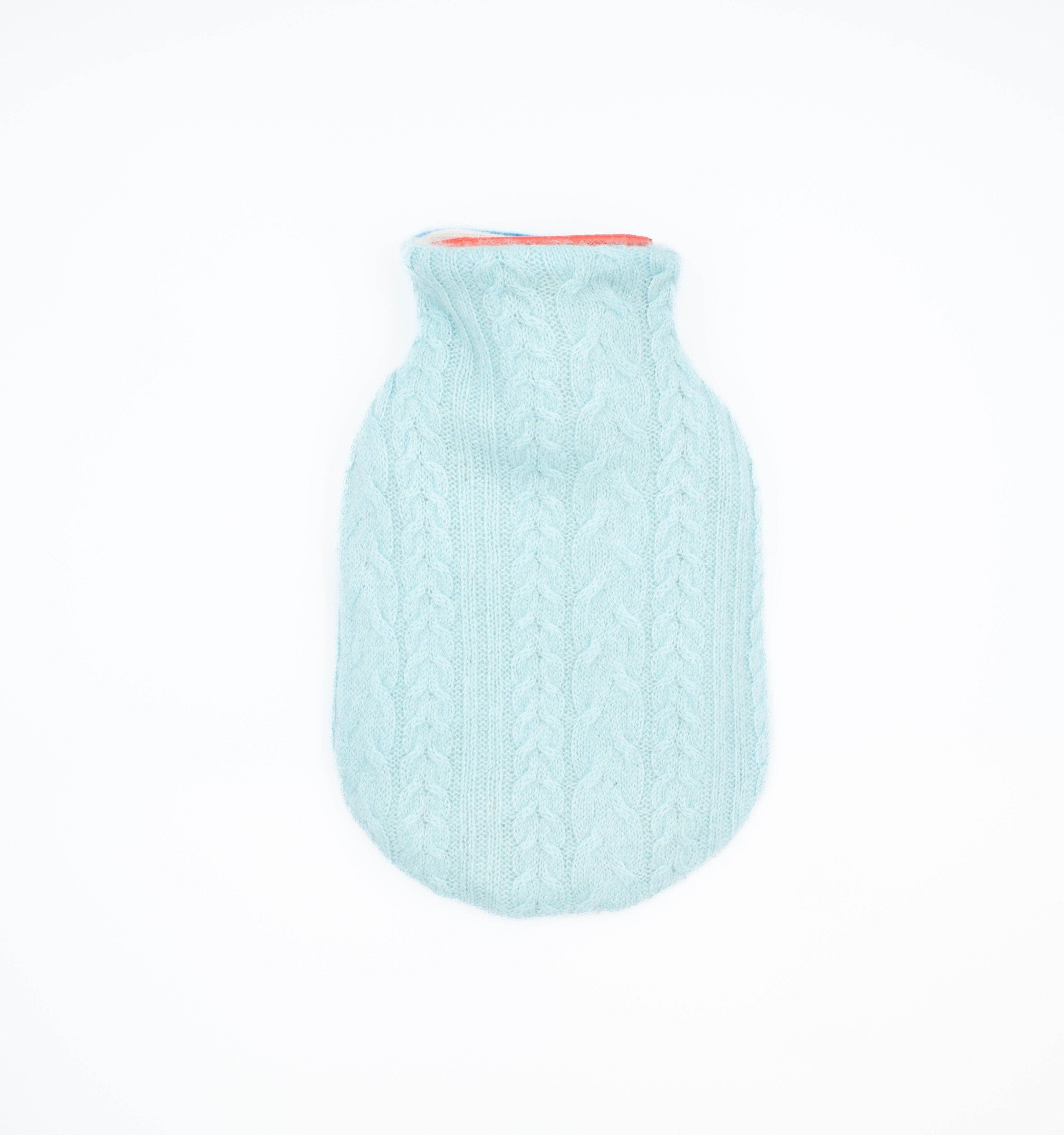 Aqua Cable Cashmere Small Hot Water Bottle