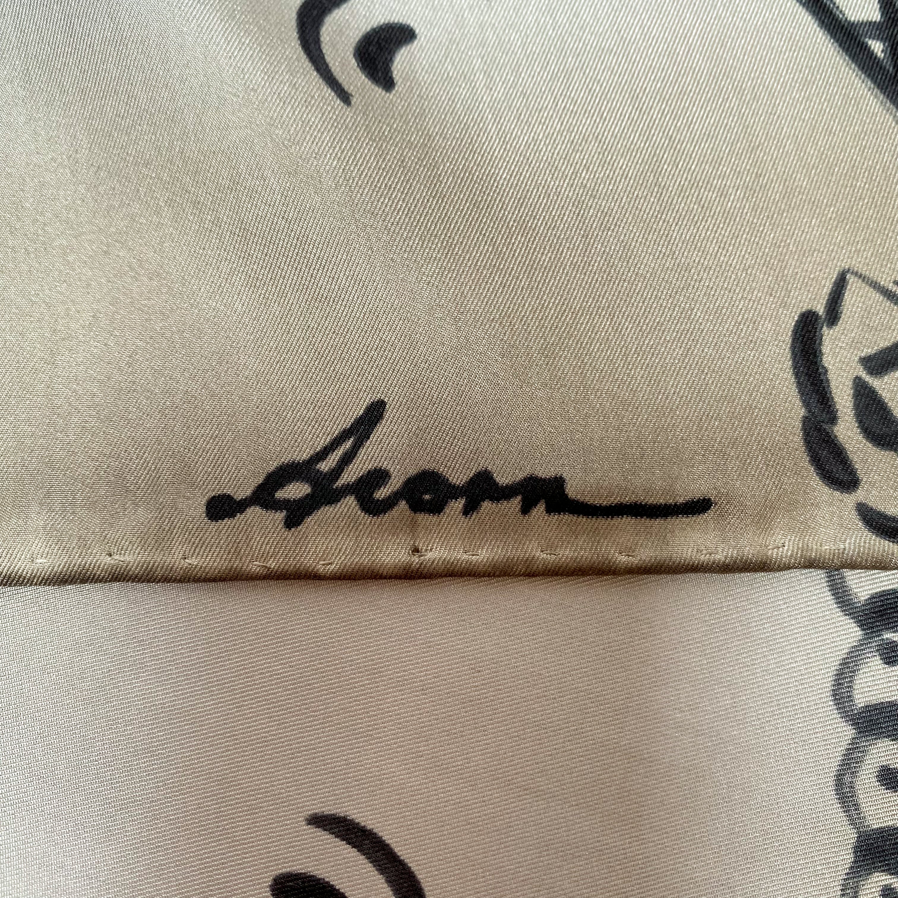 Parisian Theme Silk Scarf