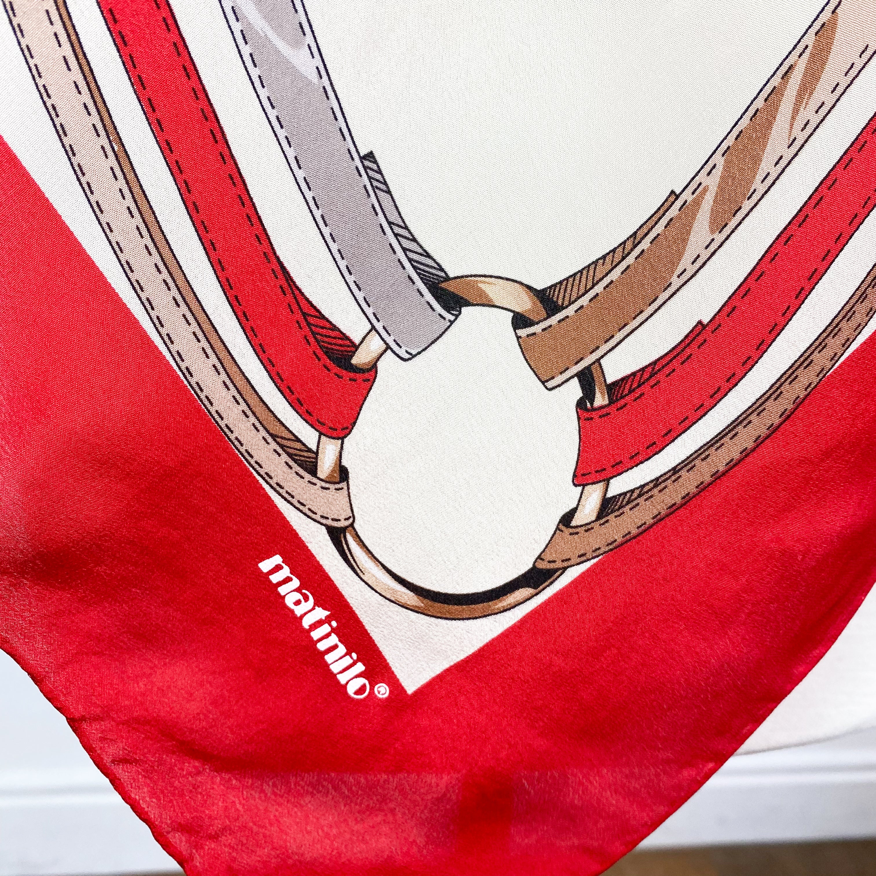 Matinilo Equestrian Vintage Silk Scarf