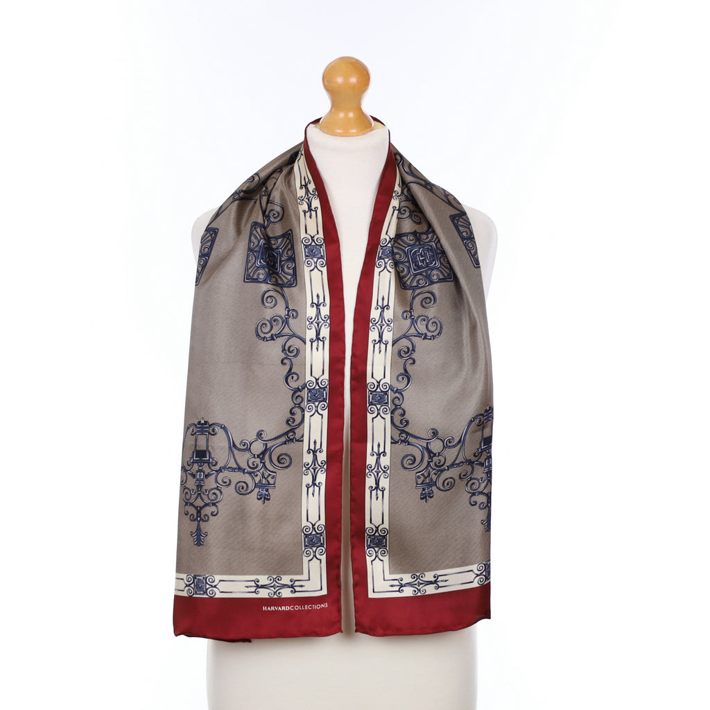 Brand New Harvard Long Silk Scarf