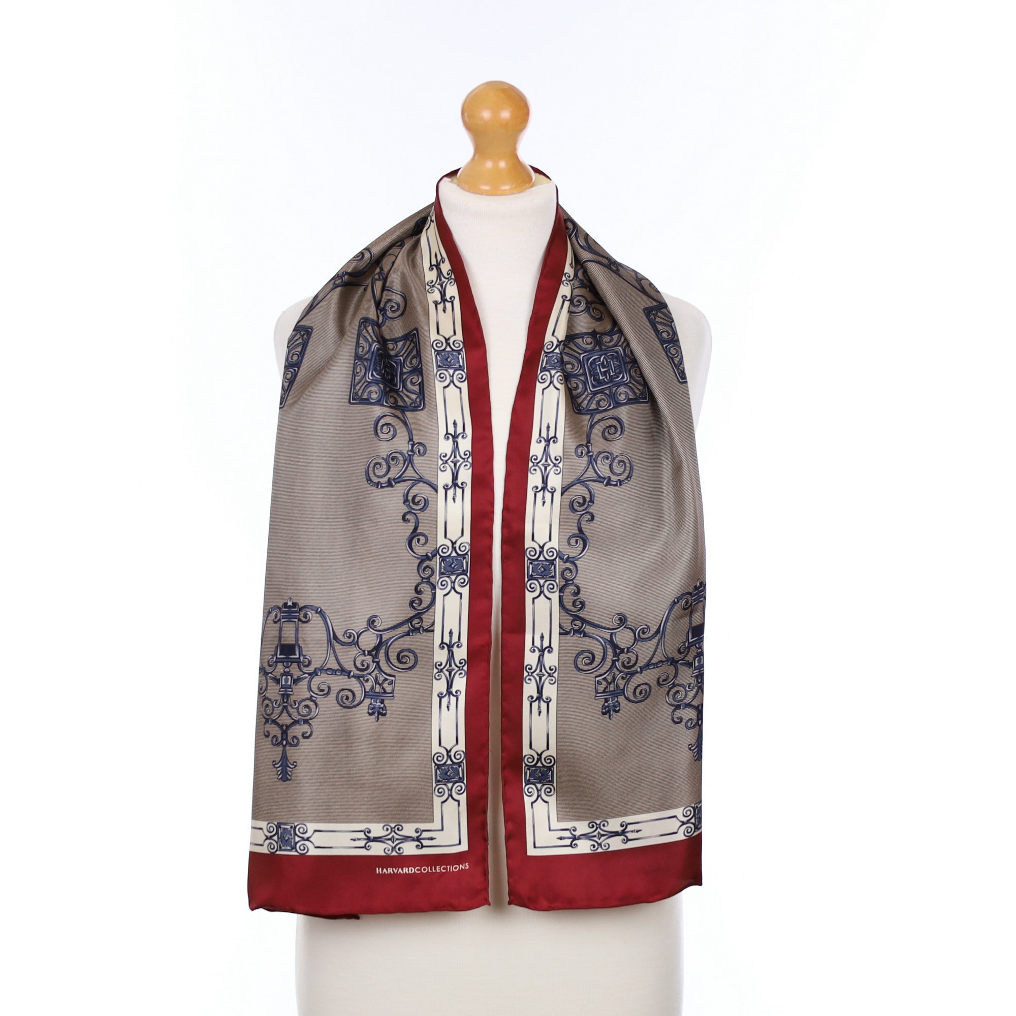 Brand New Harvard Long Silk Scarf