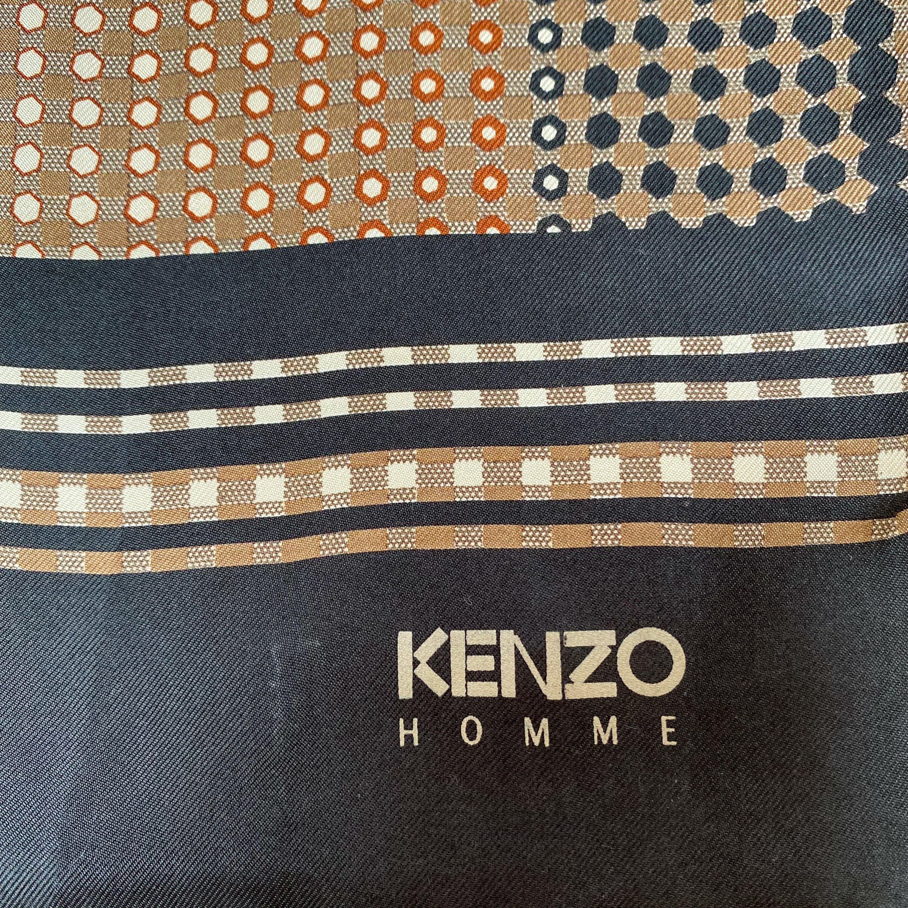 Men’s Kenzo Geometric Silk Scarf